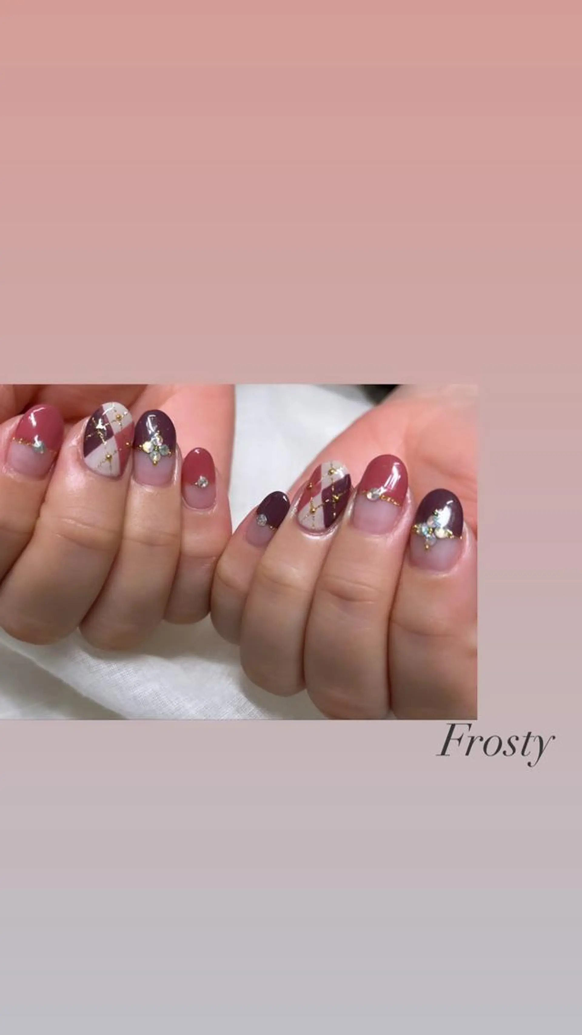 ネイル ストーンネイル Mys. 松本結衣のネイルデザイン