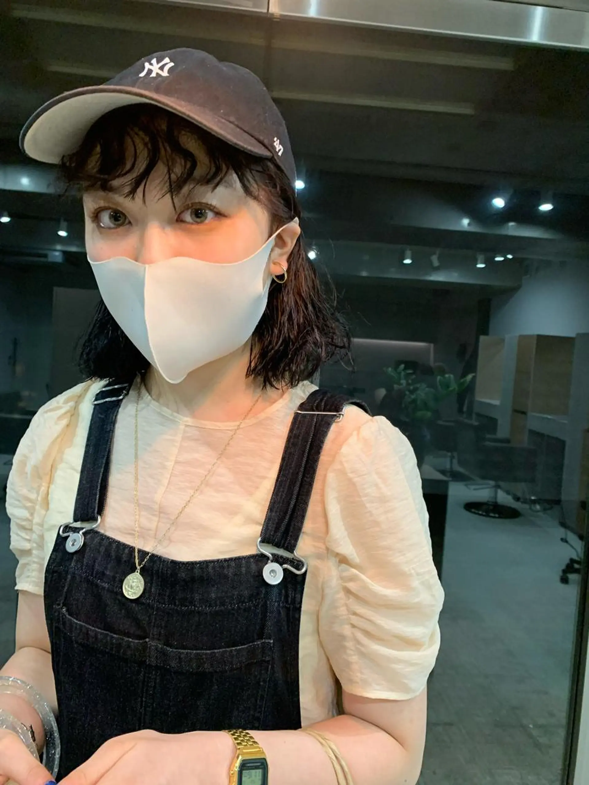 セミロング カラー パーマ ボブパーマコテ巻き風 パーマNo1深江秀平のヘアスタイル