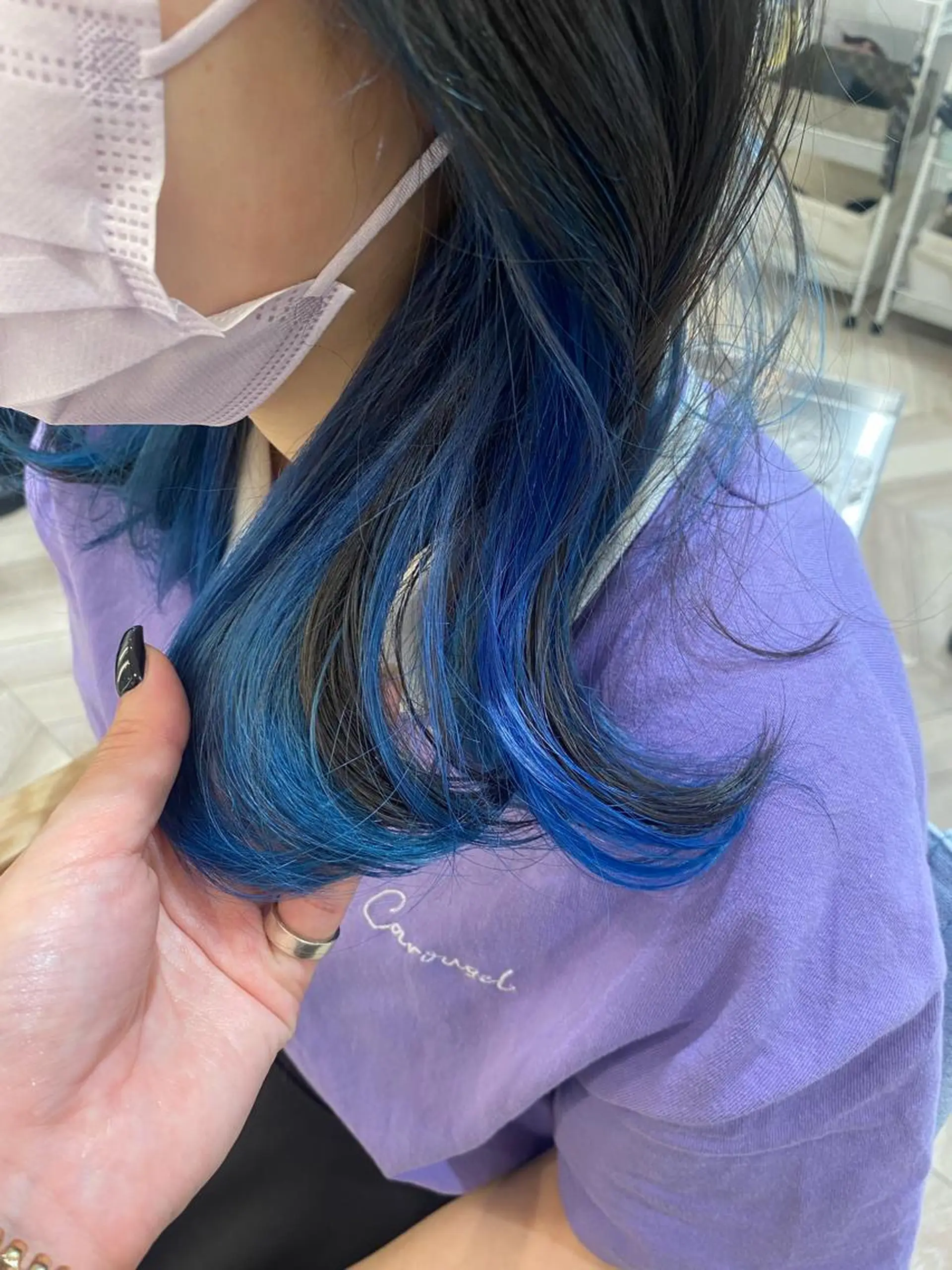 ミディアム カラー カット ヘアカラー 小顔レイヤー/ ベージュ🤍Rieのヘアスタイル