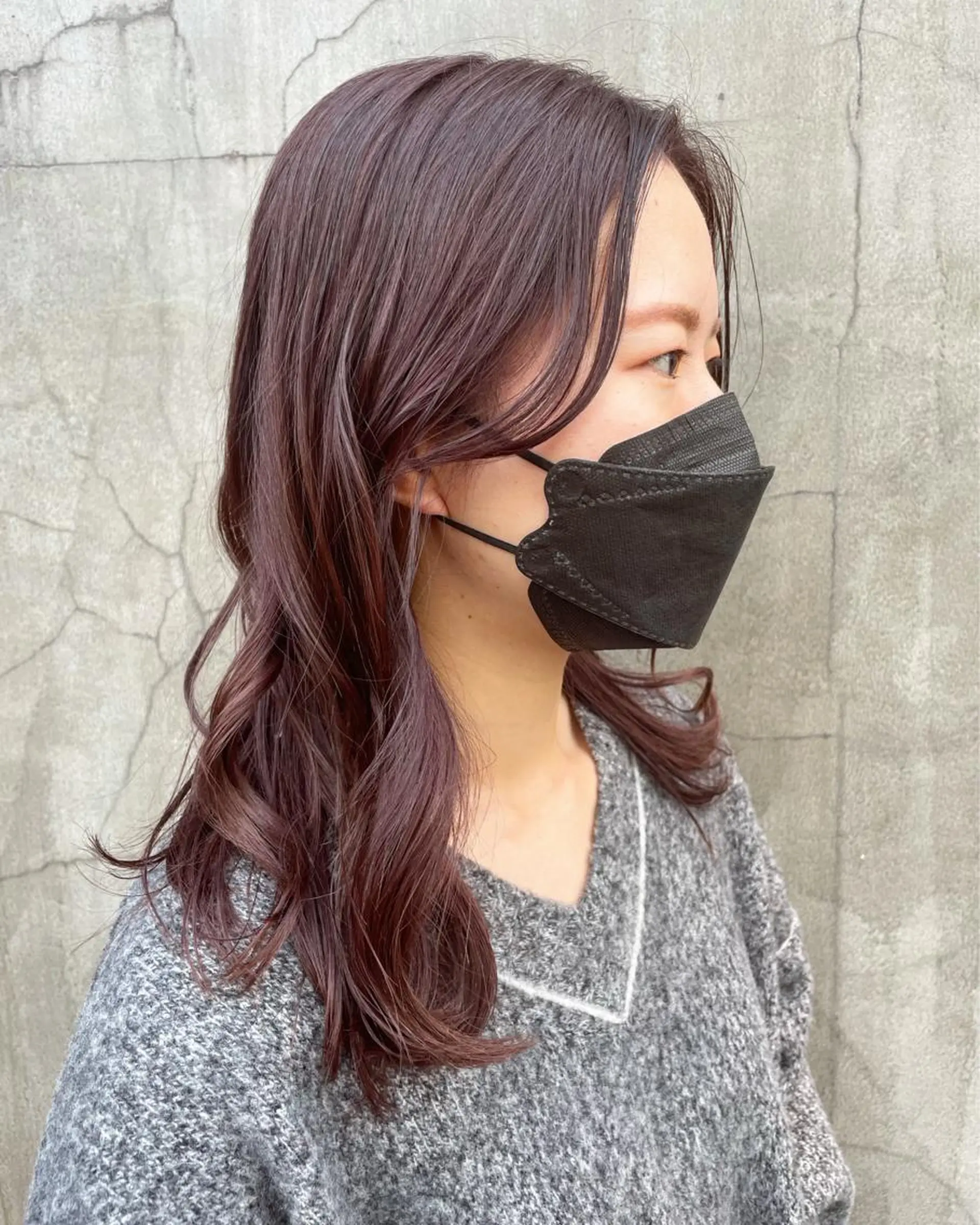 セミロング カラー ヘアアレンジ カット トリートメント 髪質改善カラー&TR 縮毛矯正/弱酸性矯正のヘアスタイル