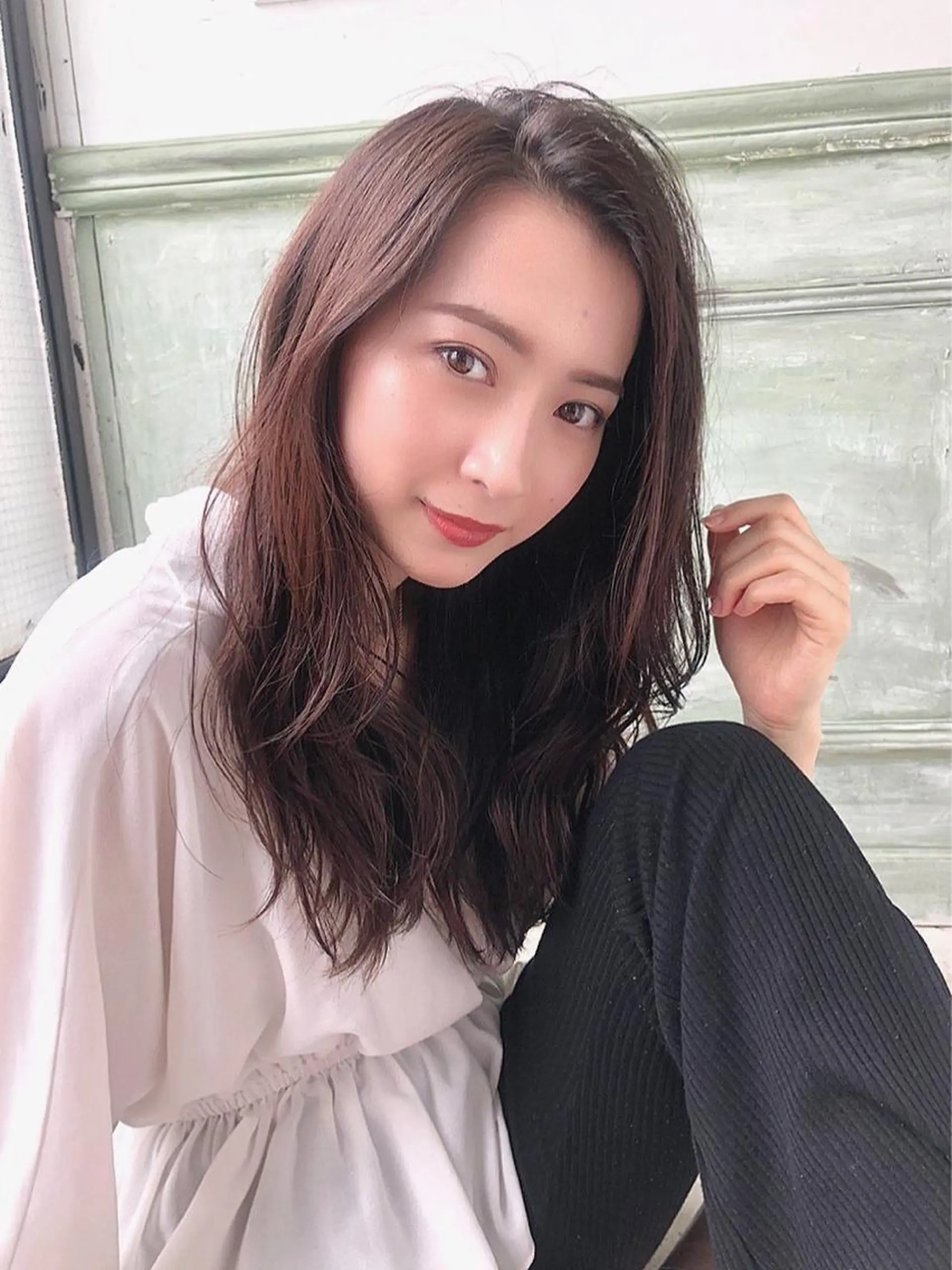 セミロング セミロングパーマ ハイライト 髪質改善 小顔カット メンズ特化美容師/ 新井　洸太のヘアスタイル