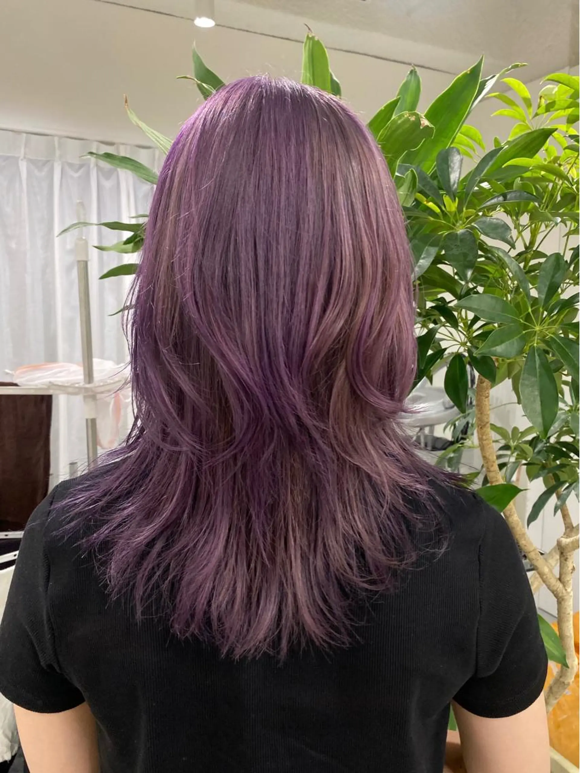 ロング カラー ダブルカラー,透け カラーHINARIのヘアスタイル