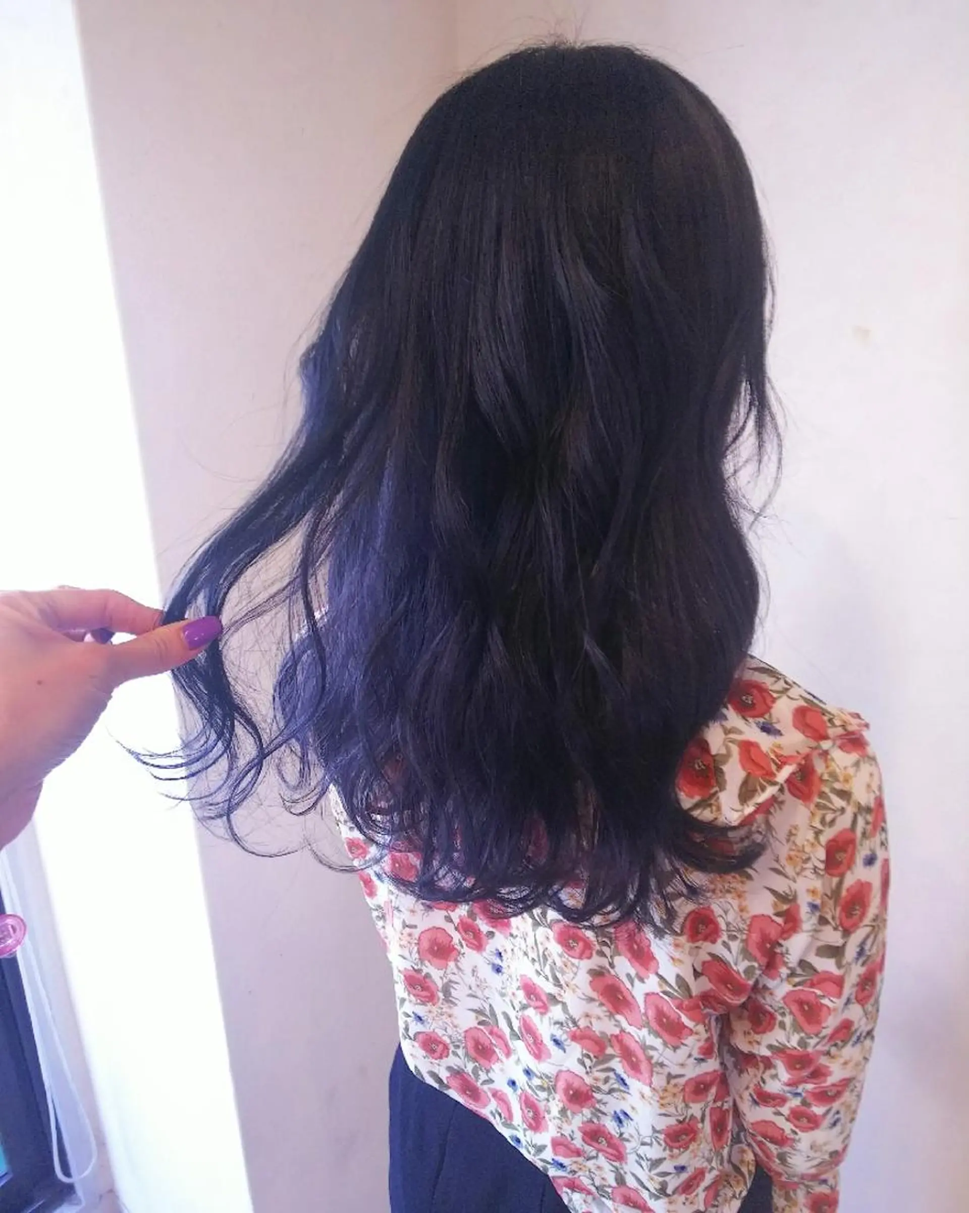 カラー ロング ブルーカラー ブルージュ RU RIのヘアスタイル