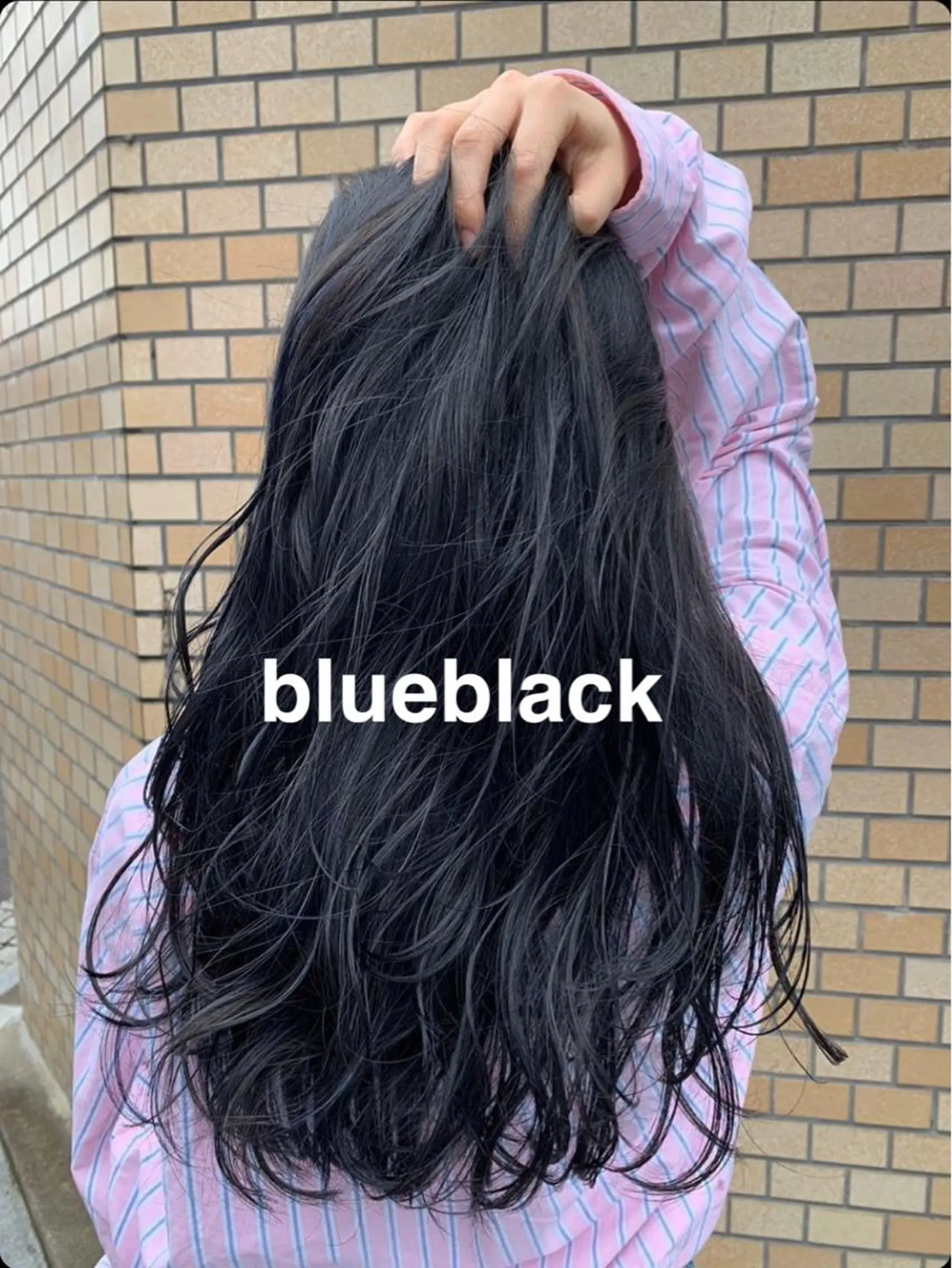 ロング カラー 黒髪 ブルーカラー ブルーブラック ロング PAIR DAISUKEのヘアスタイル