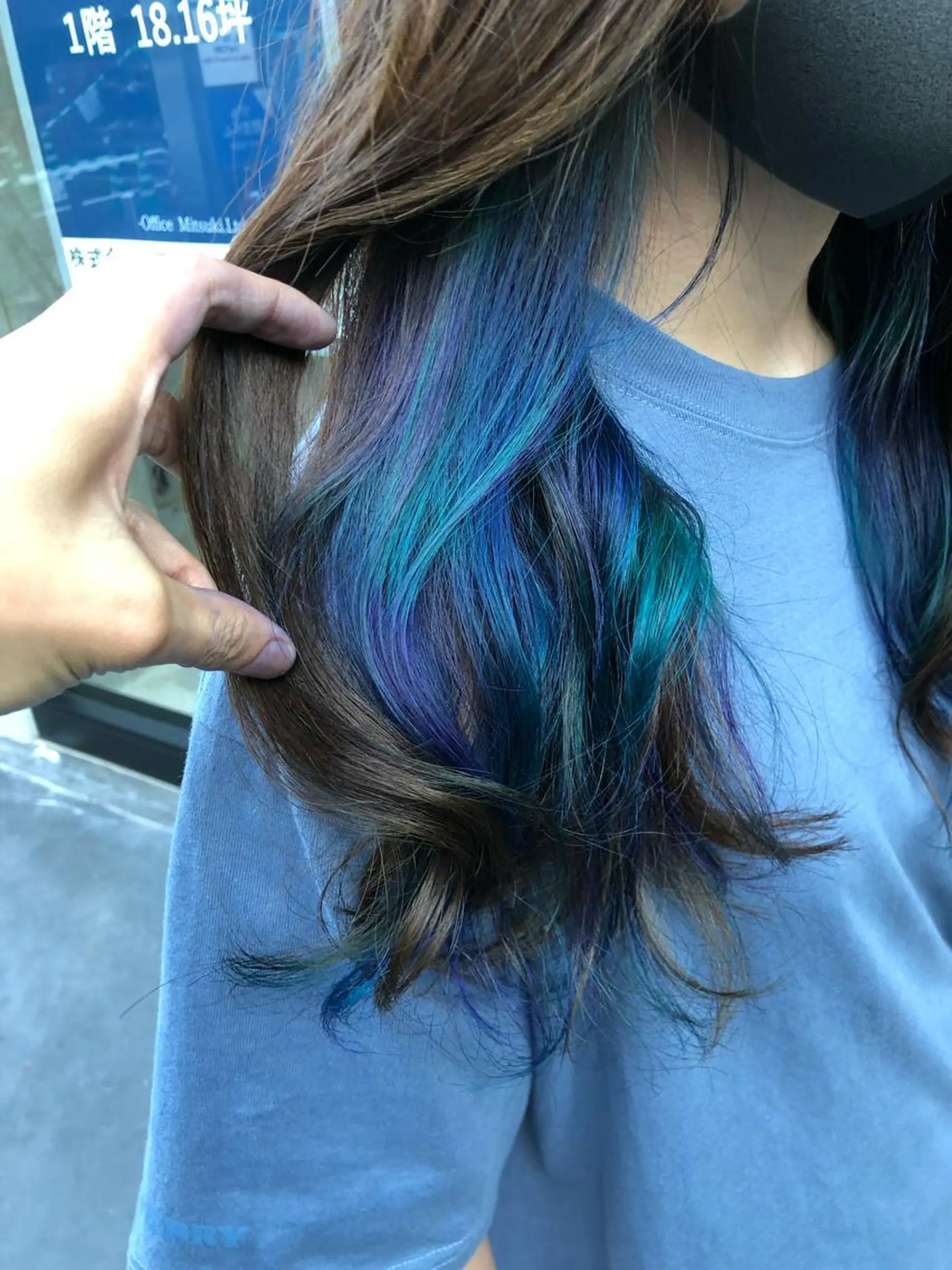 ロング カラー ショートボブ アッシュ バレイヤージュ ミストバング ベージュカラー カット ヘアカラー トリートメント 原宿サロン代表 デザインカラー伊藤卓のヘアスタイル