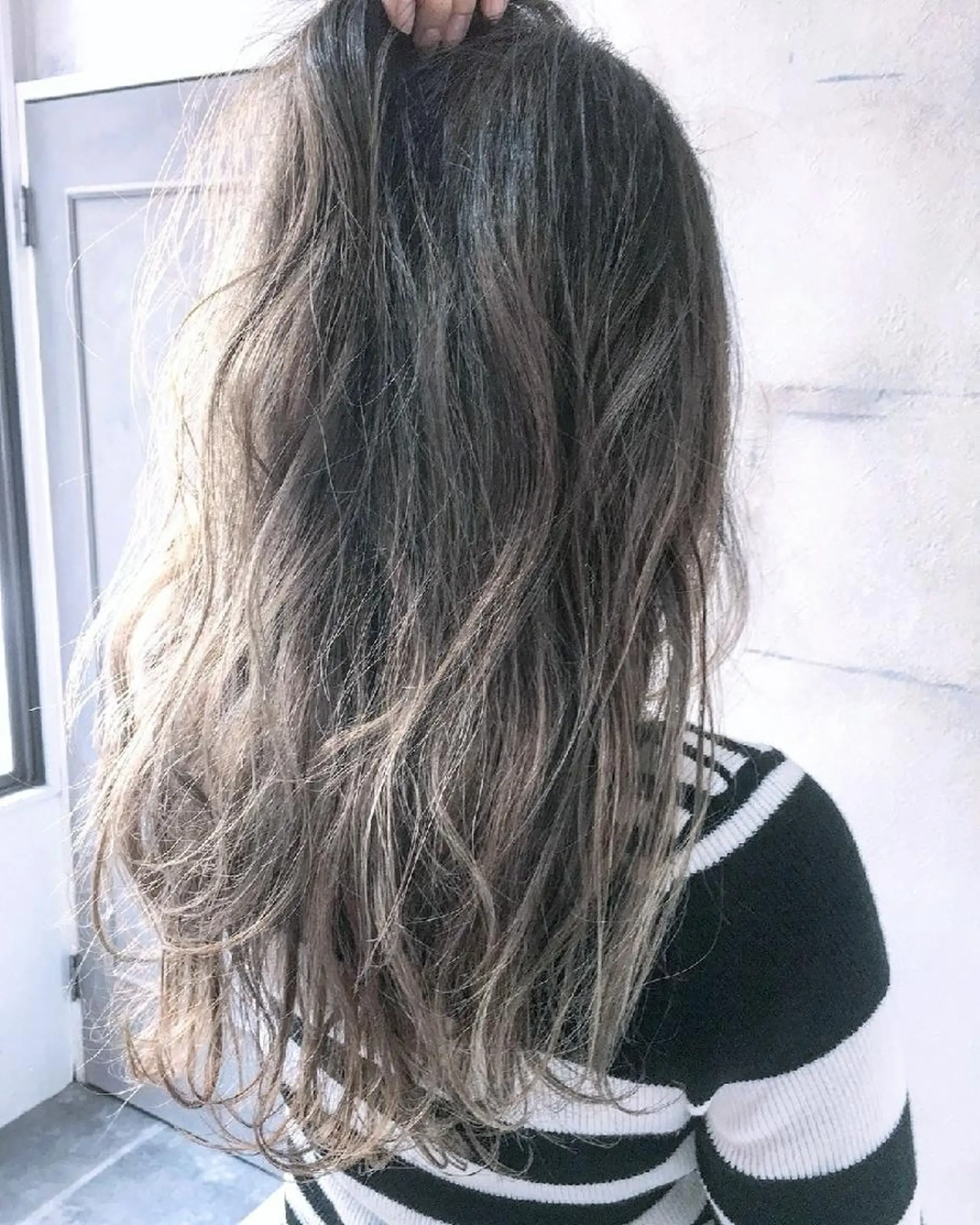 ロング アッシュ 外国人風カラー 原木 康臣のヘアスタイル