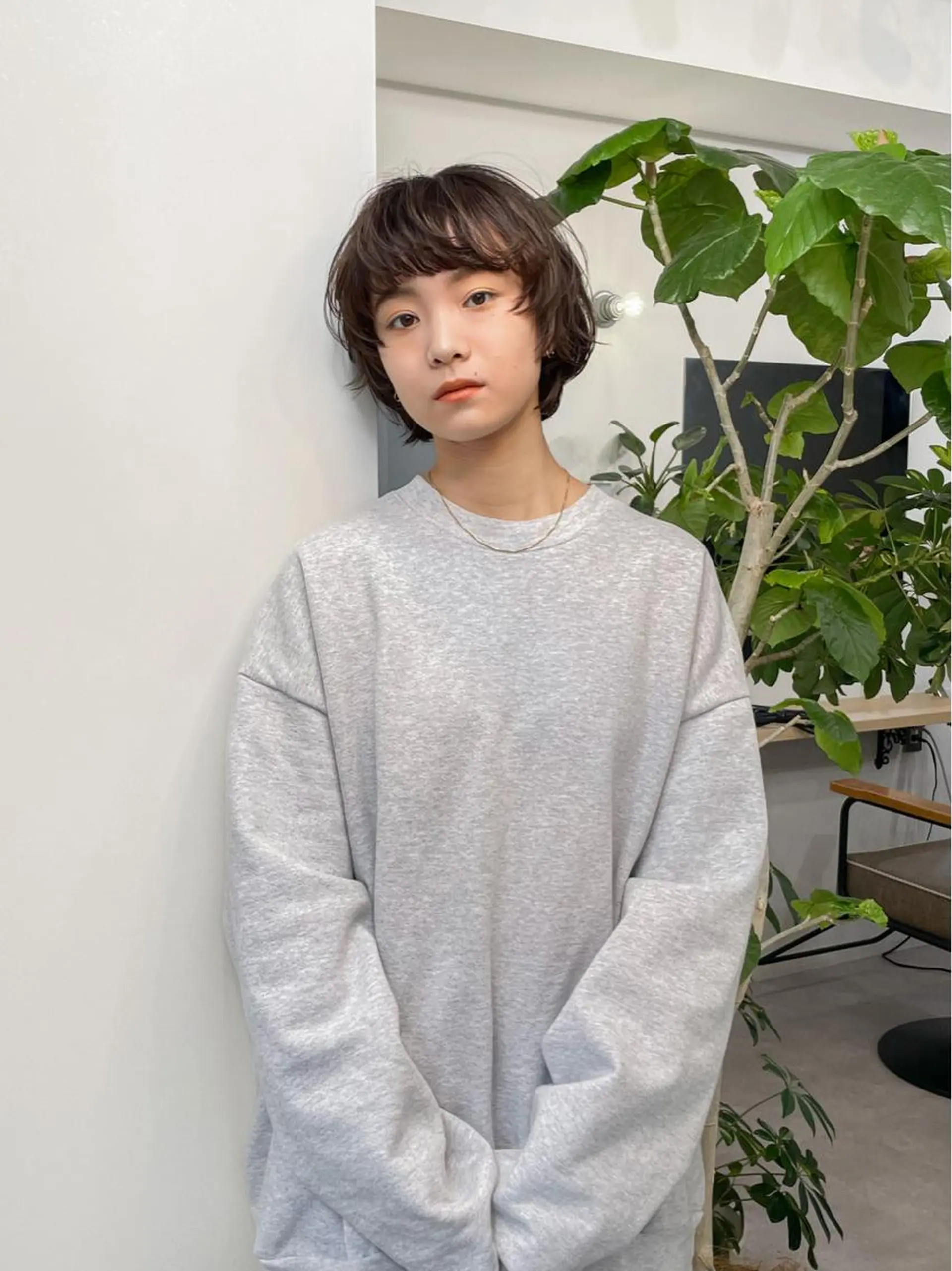 ショート カラー ショートヘア ショート　ボブ メンズ　パーマのヘアスタイル