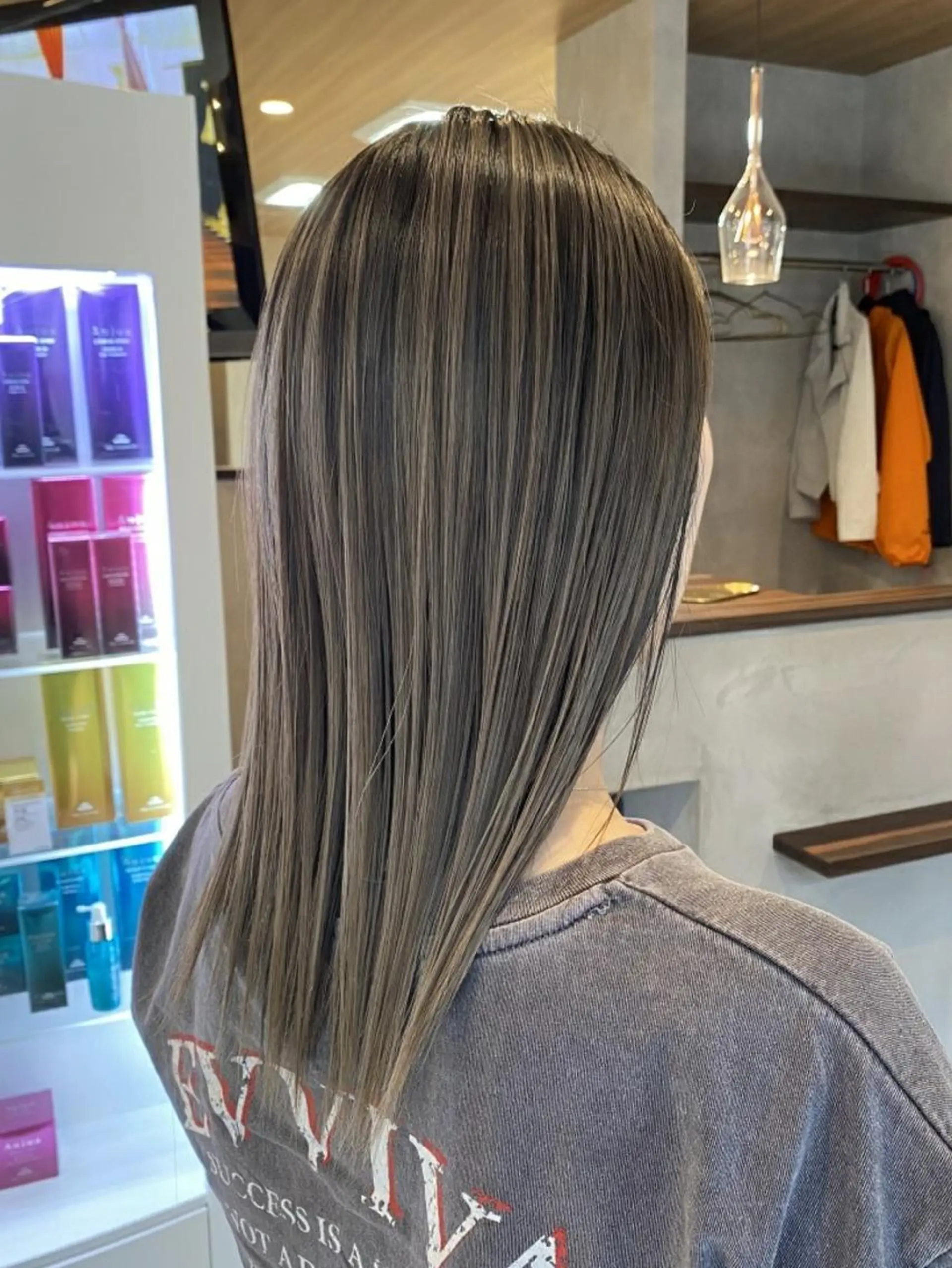 セミロング カラー ヘアカラー トリートメント RIENS♡xrea 山本優舞のヘアスタイル