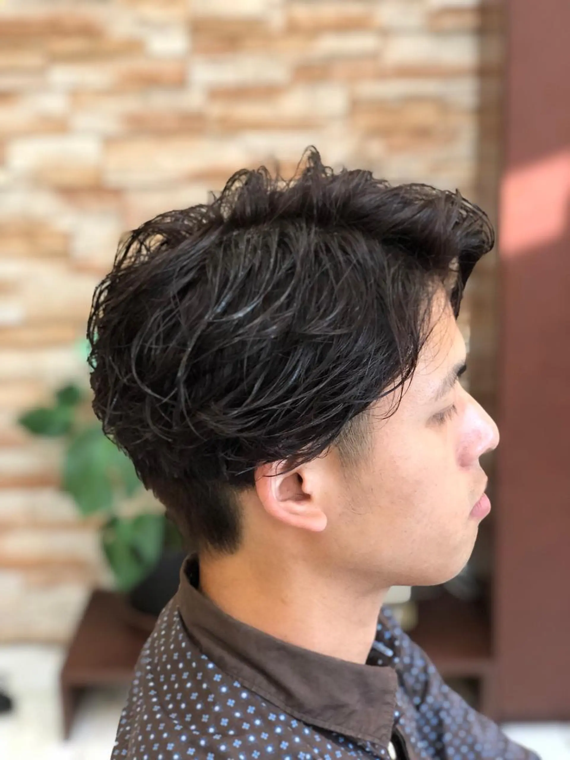 ショート パーマ メンズ 野々山 直貴のヘアスタイル