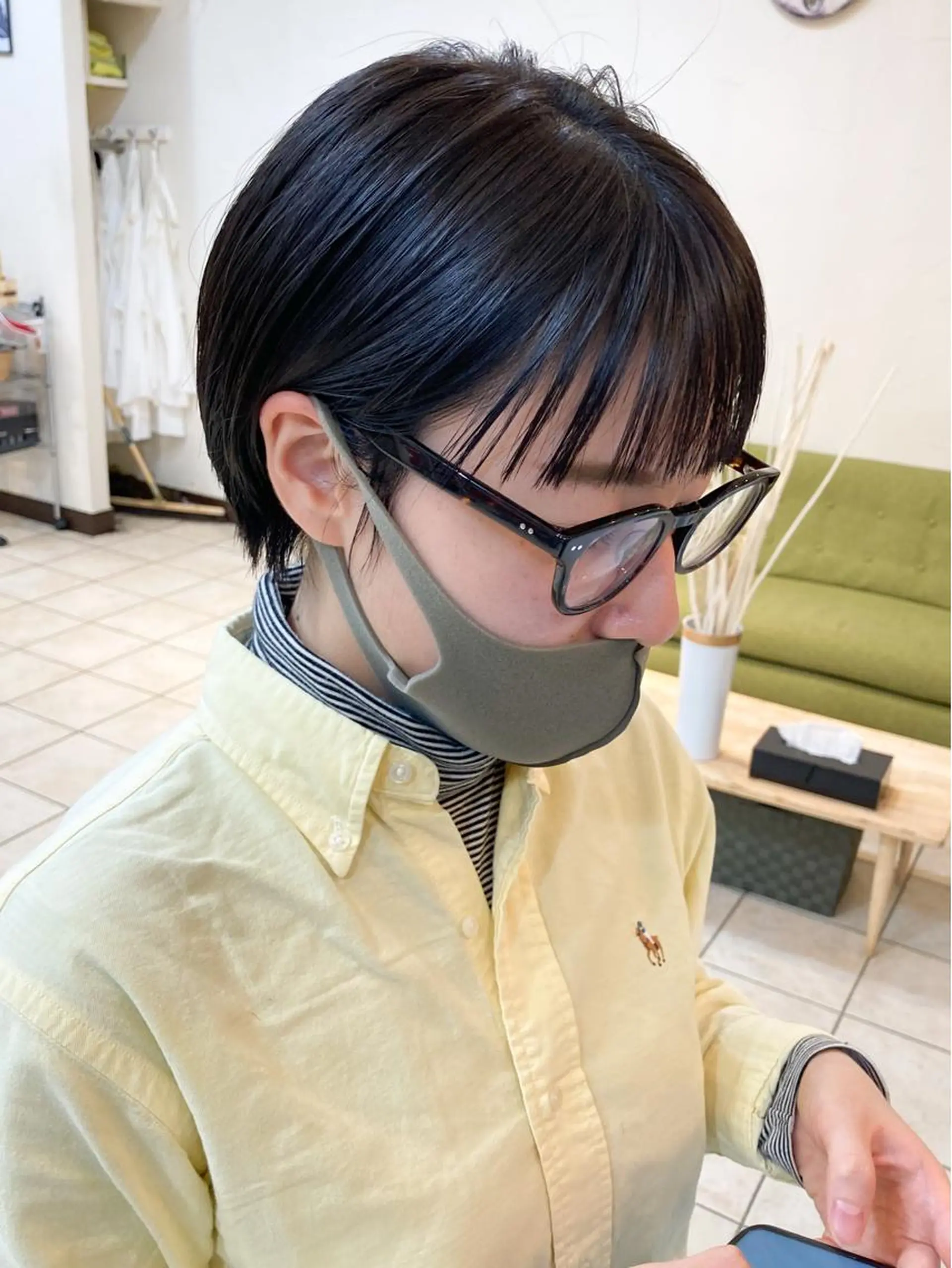 ショート カラー 伸ばしかけ カット 樋野 亮のヘアスタイル