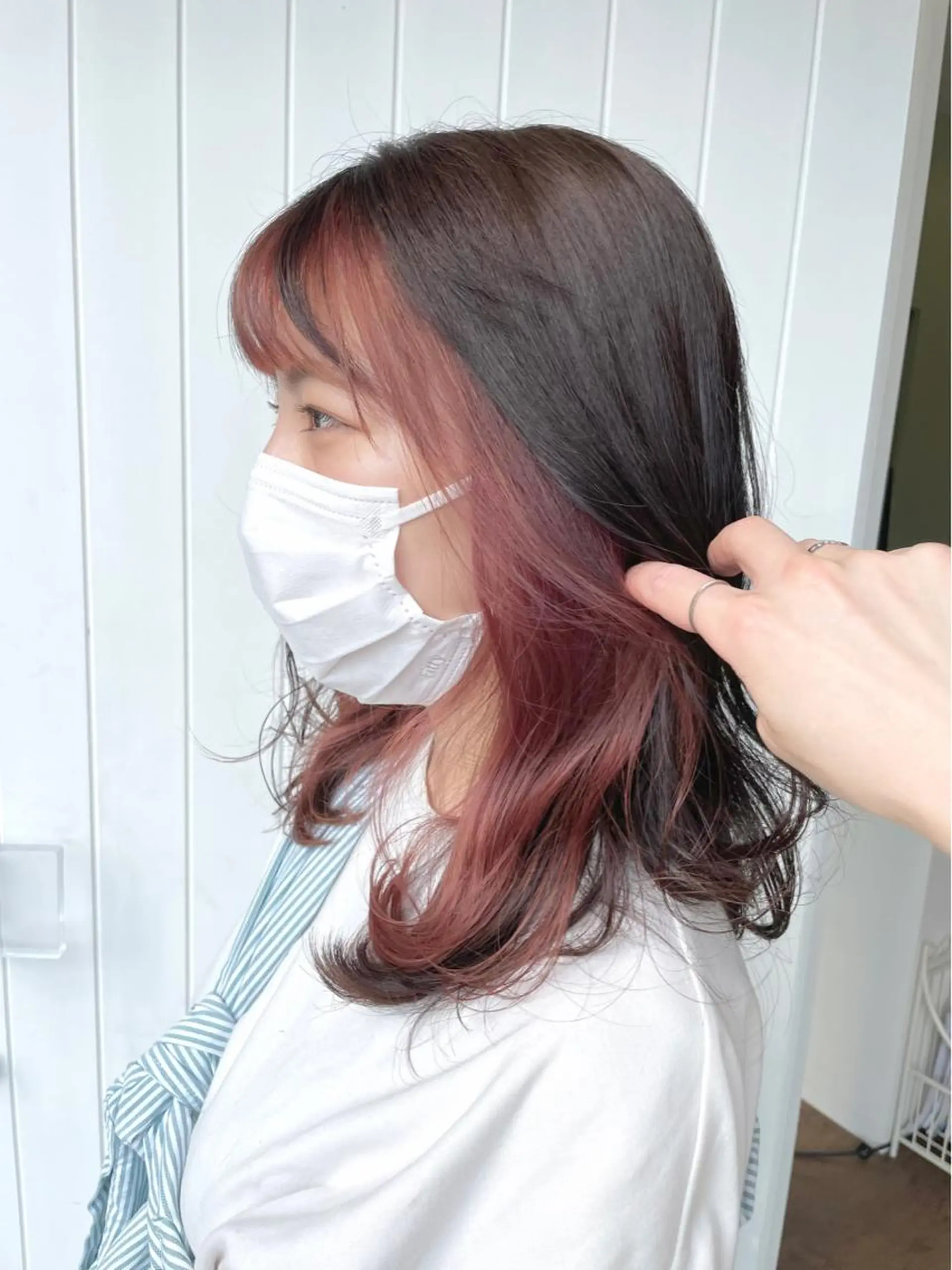 セミロング カラー 髪質改善✨️透明感カ ラー✧*。山下さいみのヘアスタイル