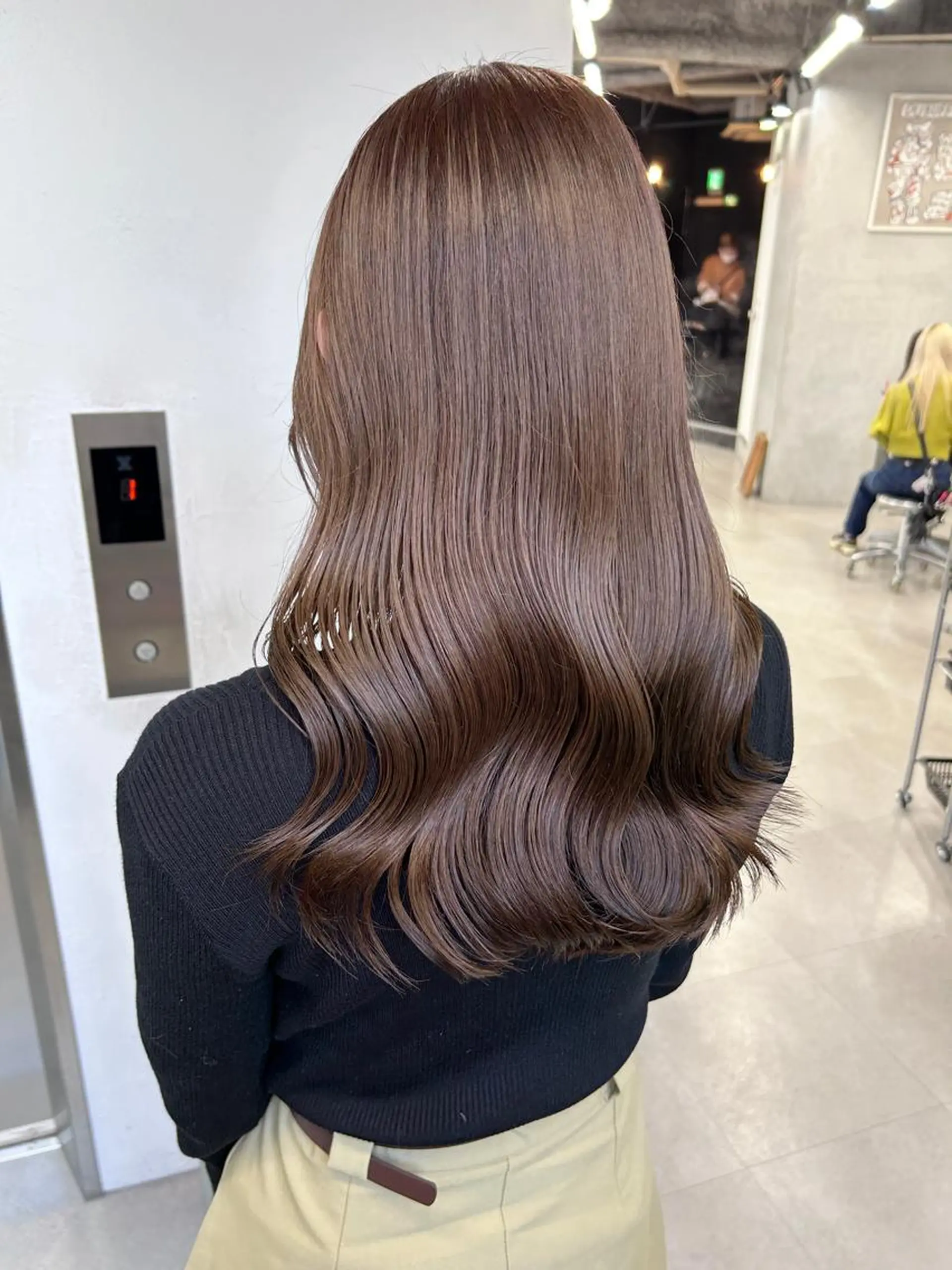 ロング カラー ブラウンカラー ココアブラウン ヘアカラー 🧸艶々韓国ヘア 🧁mizunaのヘアスタイル