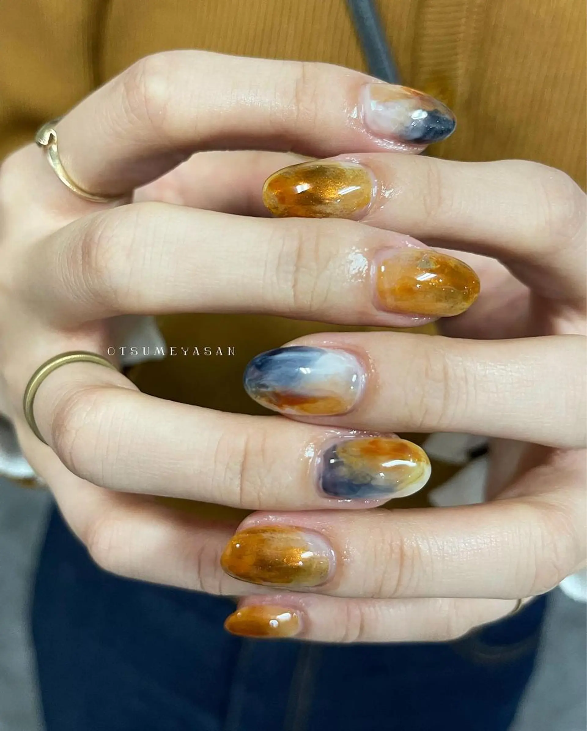 ネイル ジェルネイル 韓国ネイル マグネットネイル ミラーネイル ニュアンスネイル わたなべ ちかのネイルデザイン