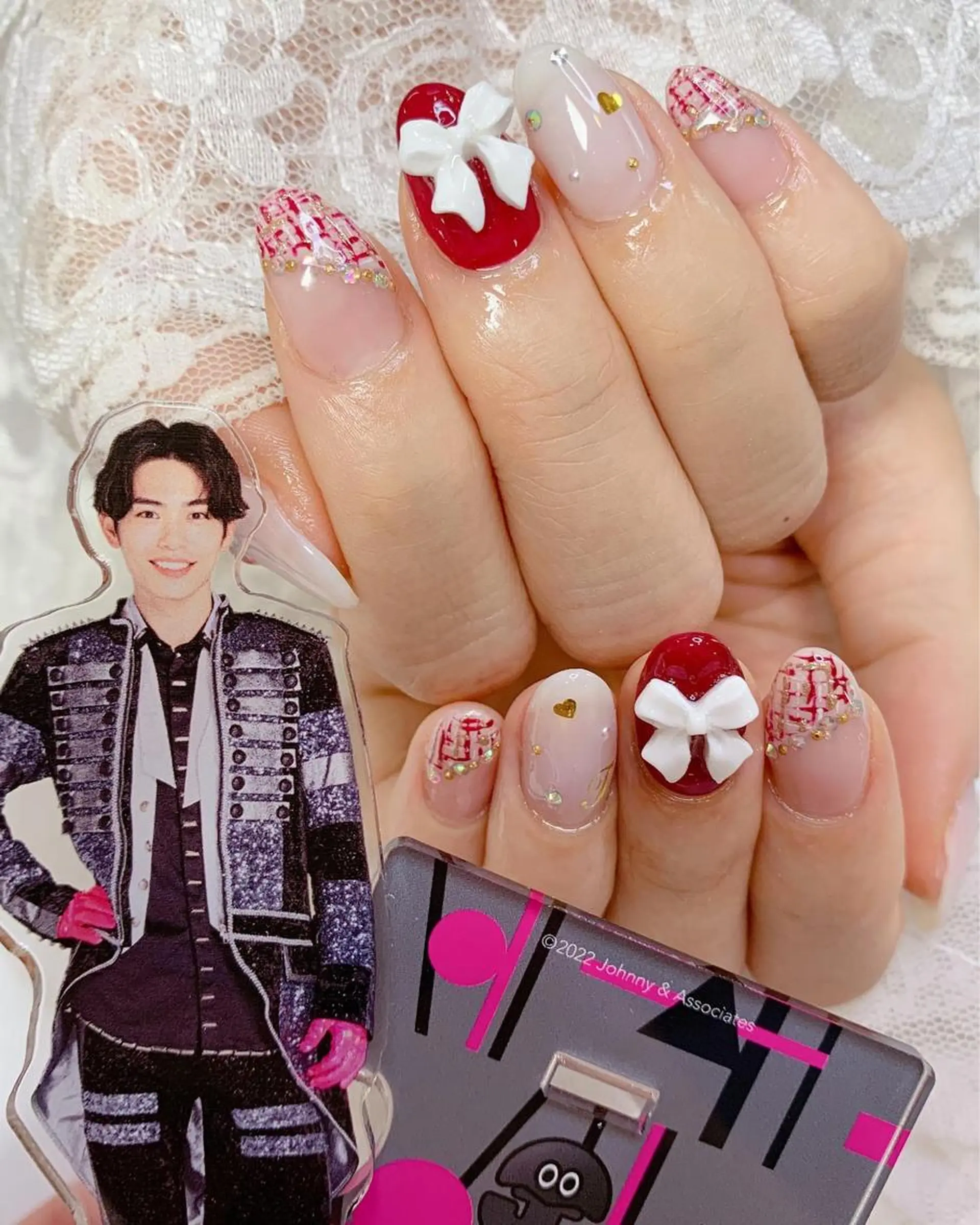 ネイル リボン ハンドネイル La neige* yuki 🐩🌙のネイルデザイン