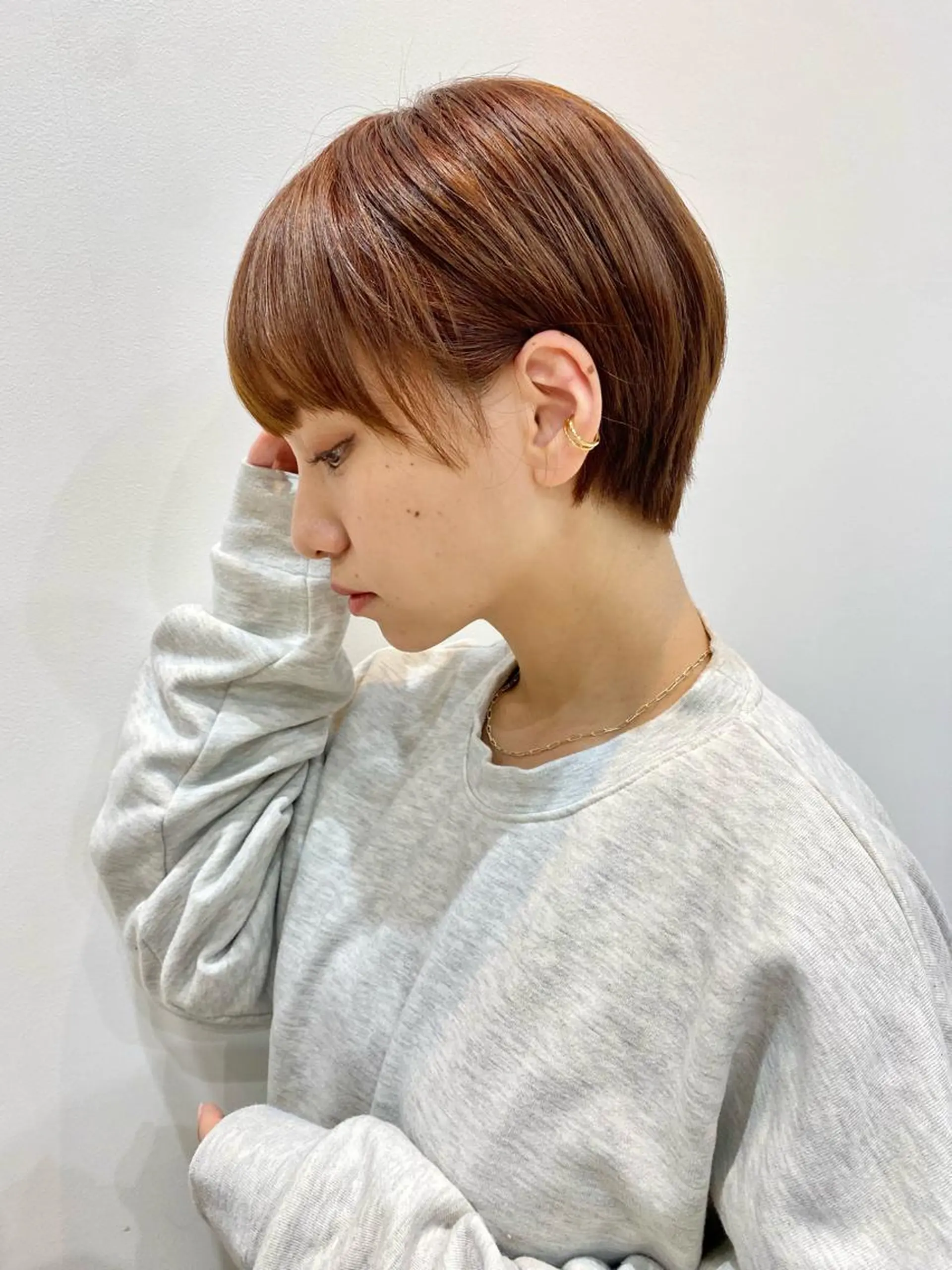 ショート カラー 丸みショート ブラウンカラー ピンクカラー ピンクブラウン ショートヘア 🍀本格ヘッドスパ 👑髪質改善🍀英司のヘアスタイル