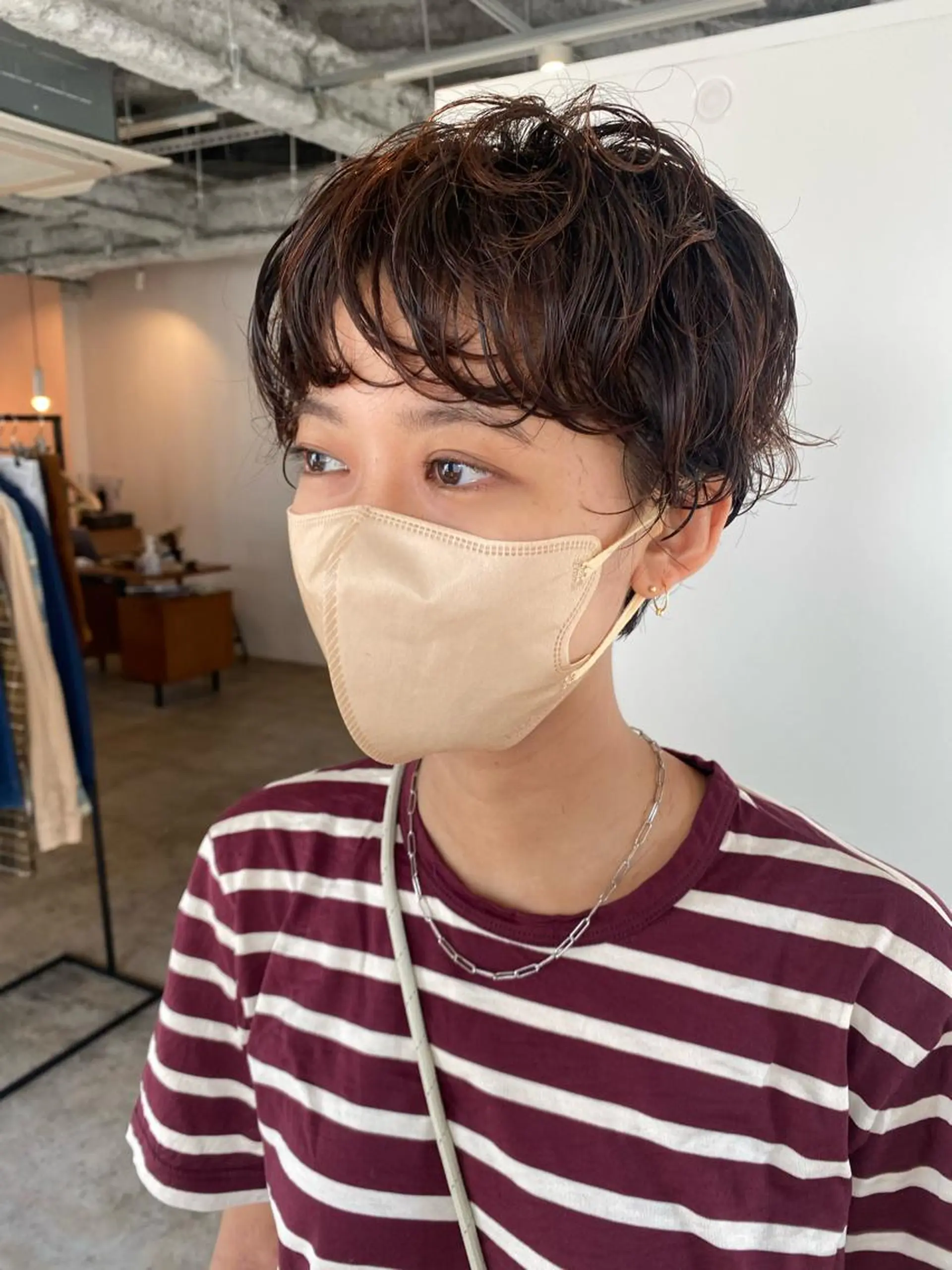 ショート カラー パーマ カット パーマ トリートメント Hayashi Shioriのヘアスタイル