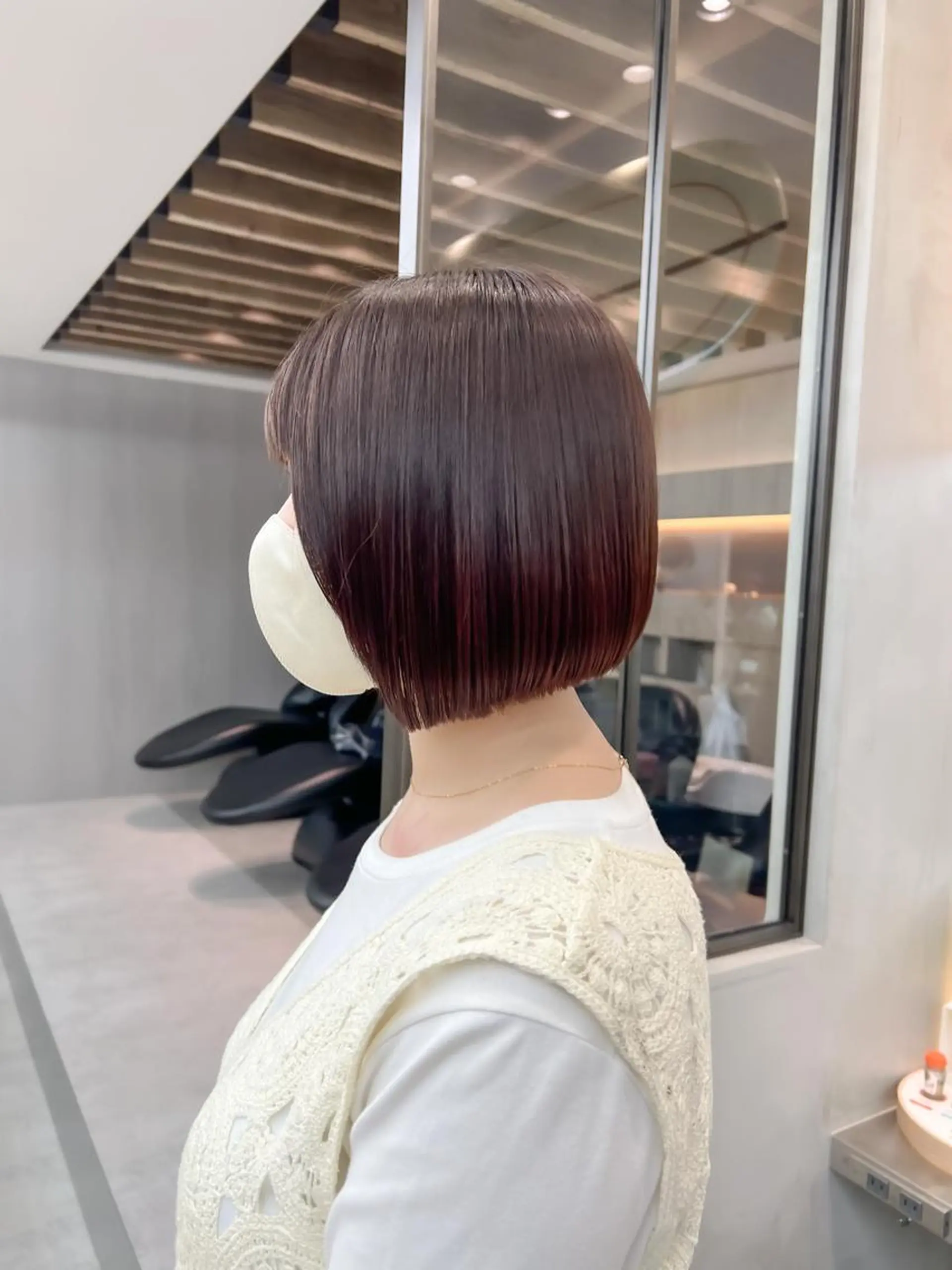 ミディアム カット トリートメント ボブ/縮毛矯正 髪質改善/もえるのヘアスタイル