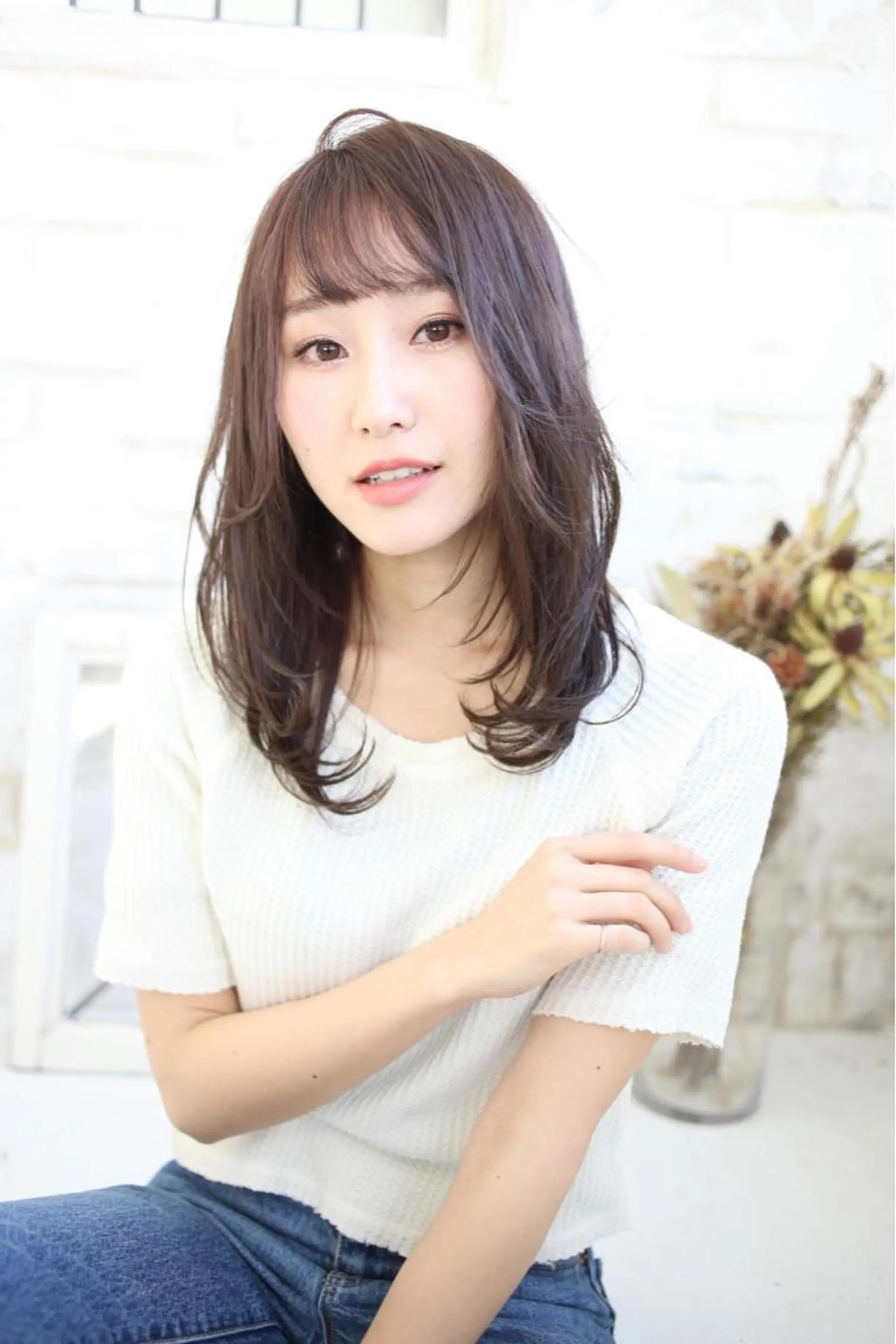 ミディアム カット 岩倉 諒のヘアスタイル