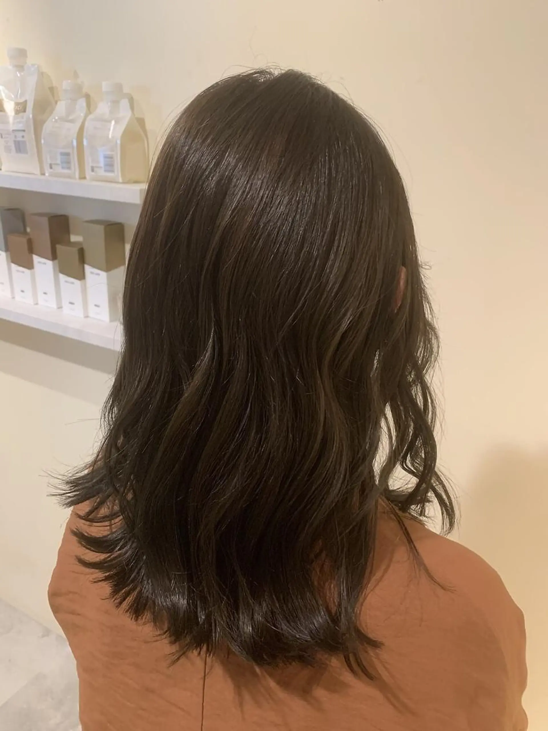 セミロング アッシュ アッシュブラウン カット ヘアカラー ideal心斎橋 ☆片山☆のヘアスタイル