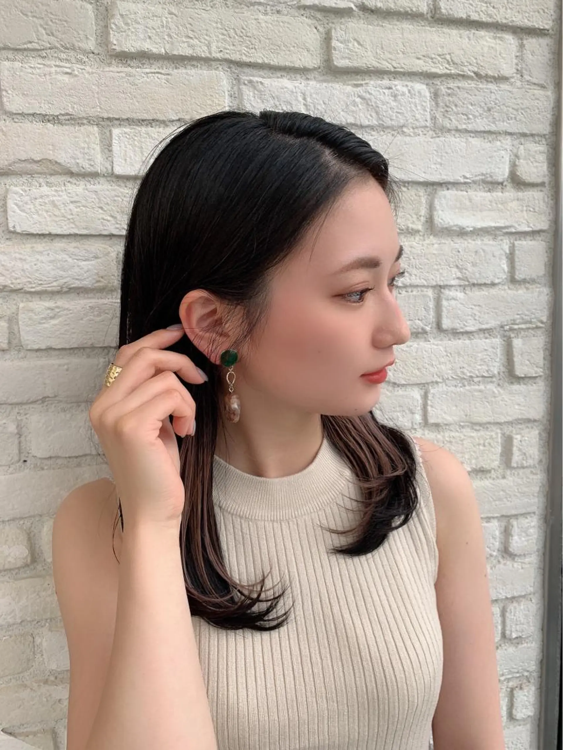 ミディアム カラー 韓国ヘア/艶カラー /田中悠佑のヘアスタイル