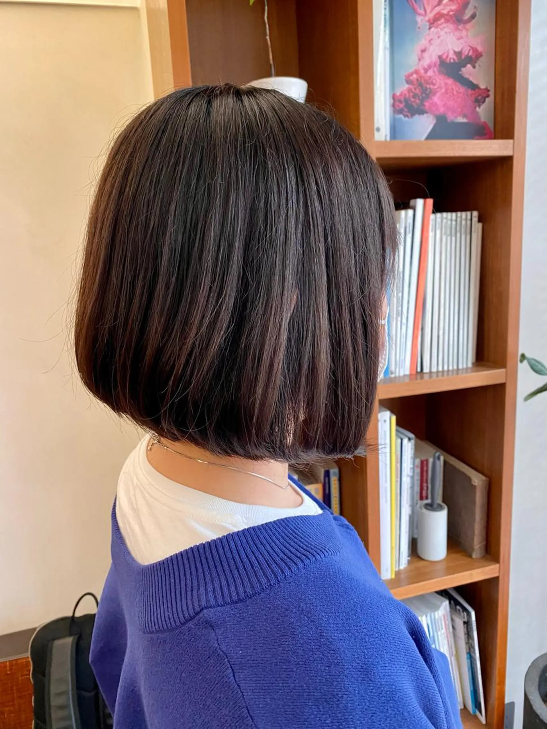 ミディアム カラー ボブ 似合わせレイヤー/ ニュアンスパーマ高倉のヘアスタイル