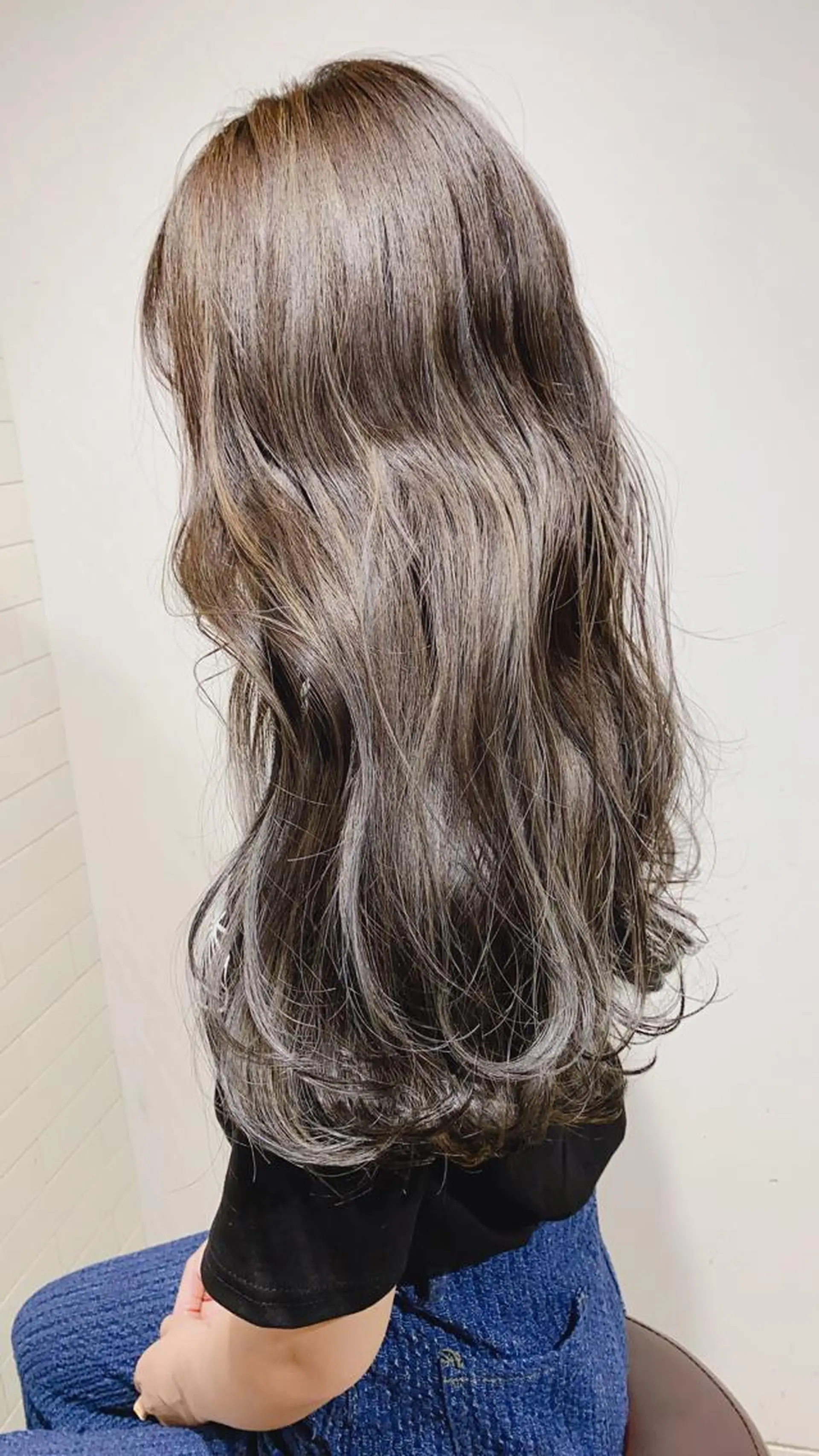 ロング ショートボブ アッシュ ボブ 外国人風カラー ハイライト メンズツイスパ ショートフクヤマシンのヘアスタイル