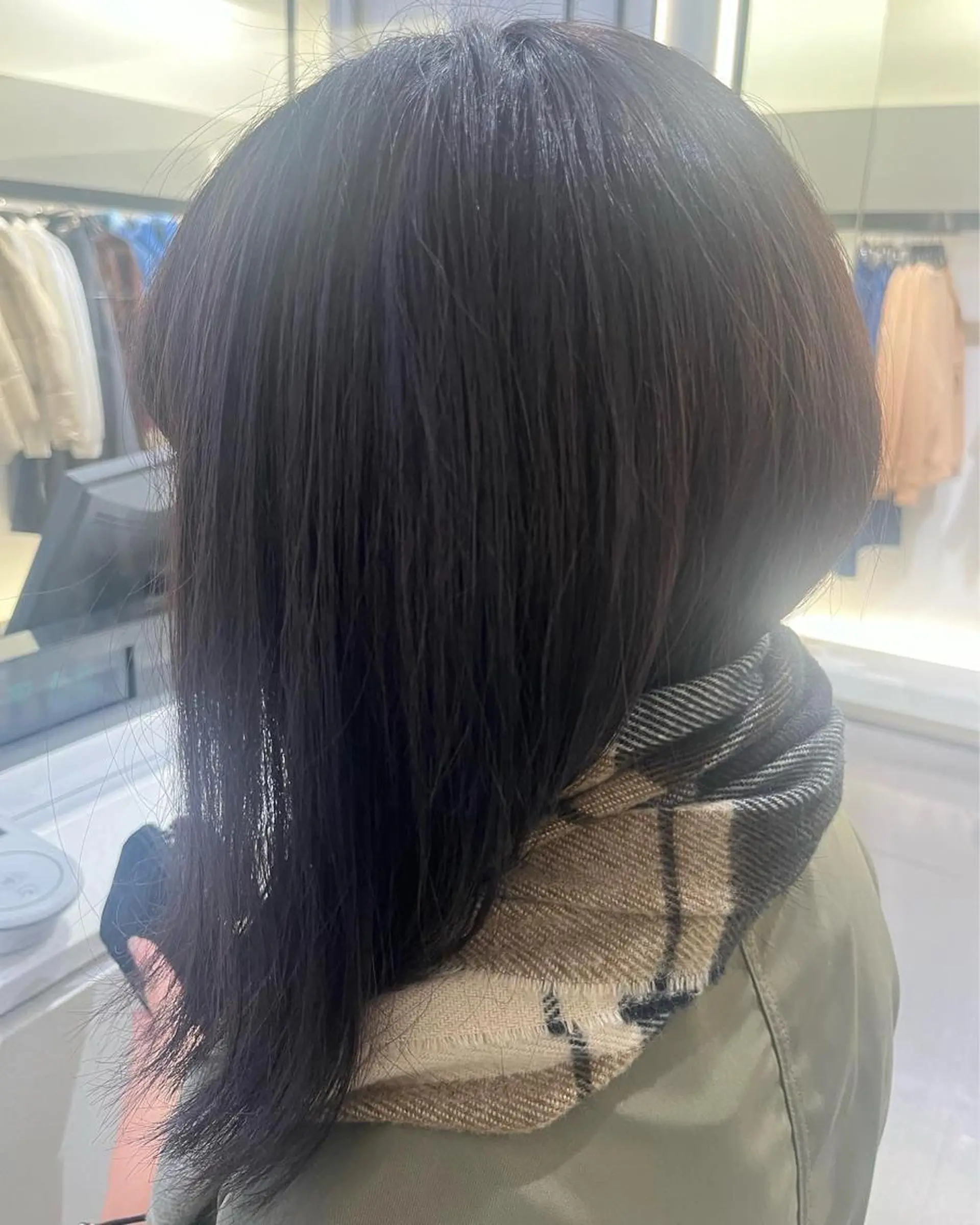 ミディアム カラー 艶髪/ハイトーン/ ヘアセット/モエノのヘアスタイル