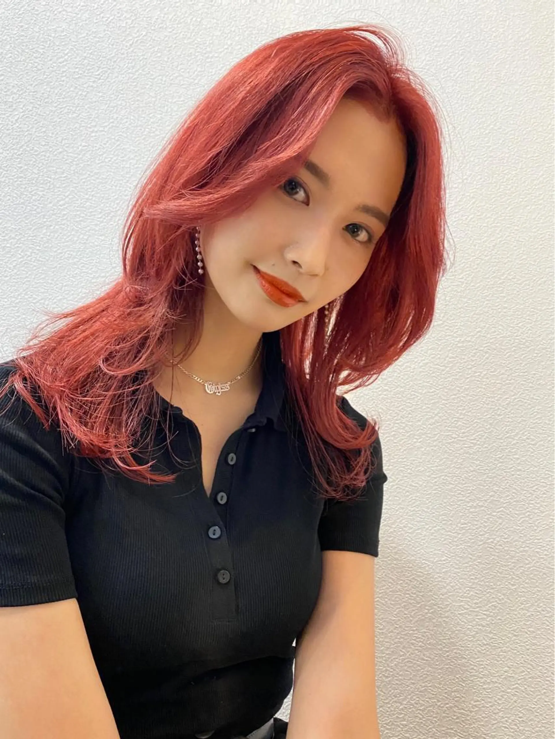 ミディアム ウルフカット 丸茂 聖名のヘアスタイル