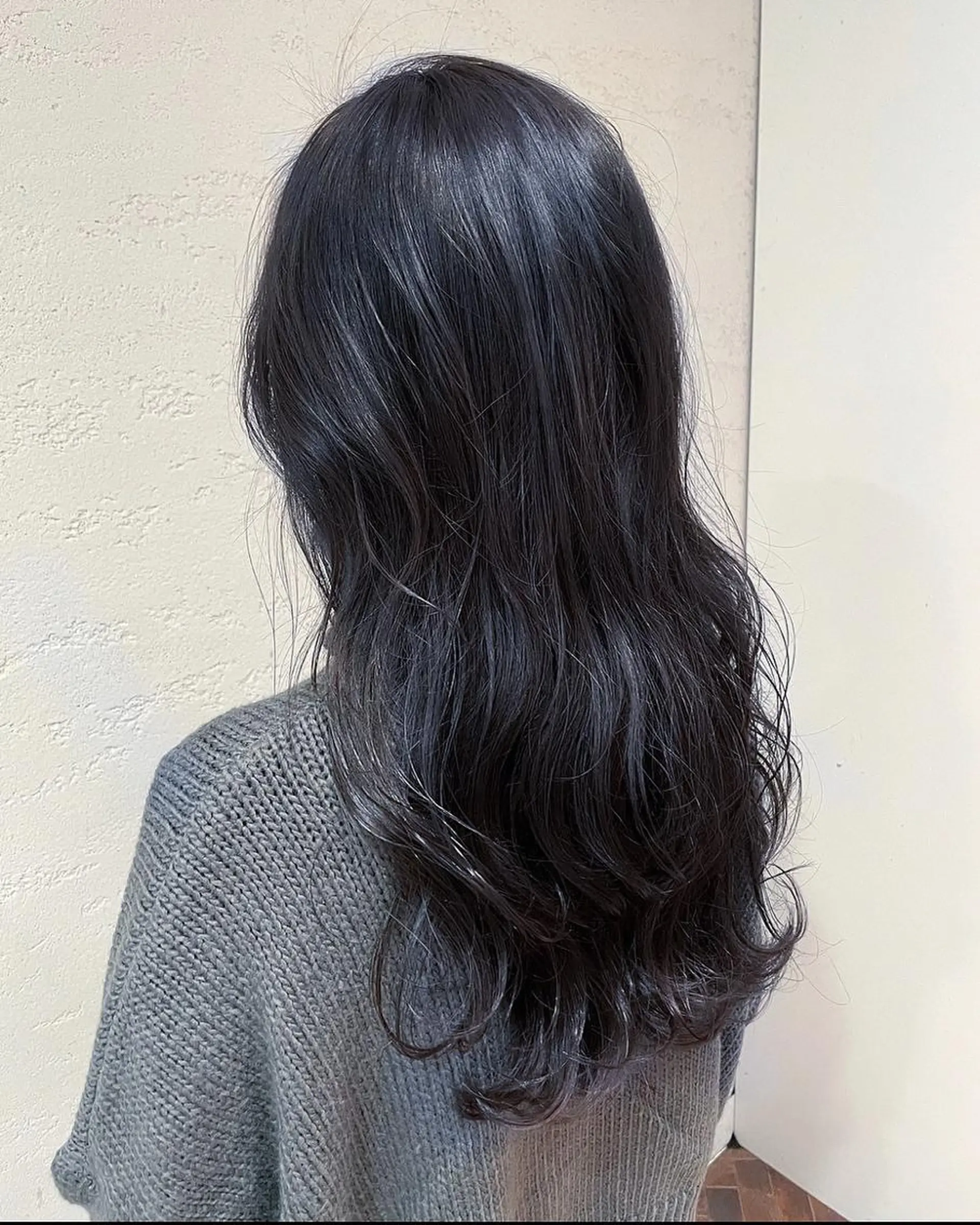 ロング カラー ブルーカラー ブルーグレー ブルーグレージュ グレージュ Konatsuメンズ /特殊ヘア/パーマのヘアスタイル