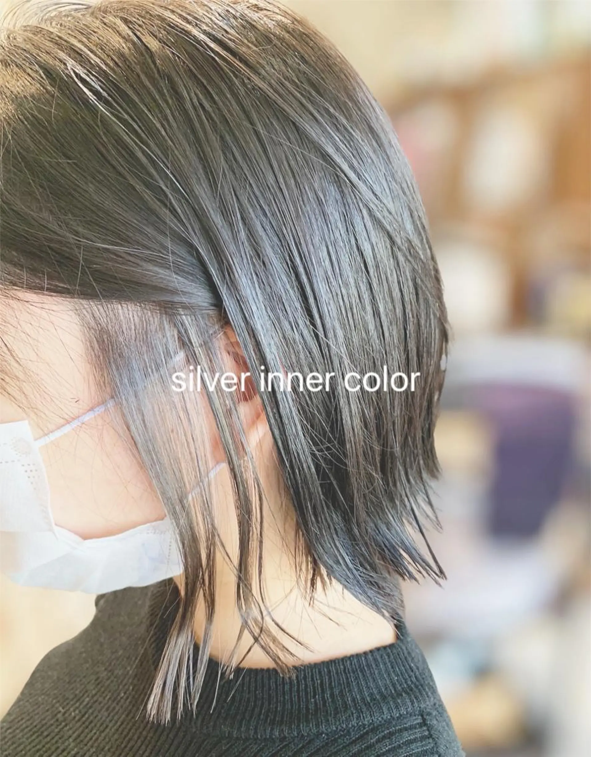 ミディアム カラー ヘアアレンジ カット ヘアカラー トリートメント 透明感カラー/ボブ 今気になること占う人のヘアスタイル