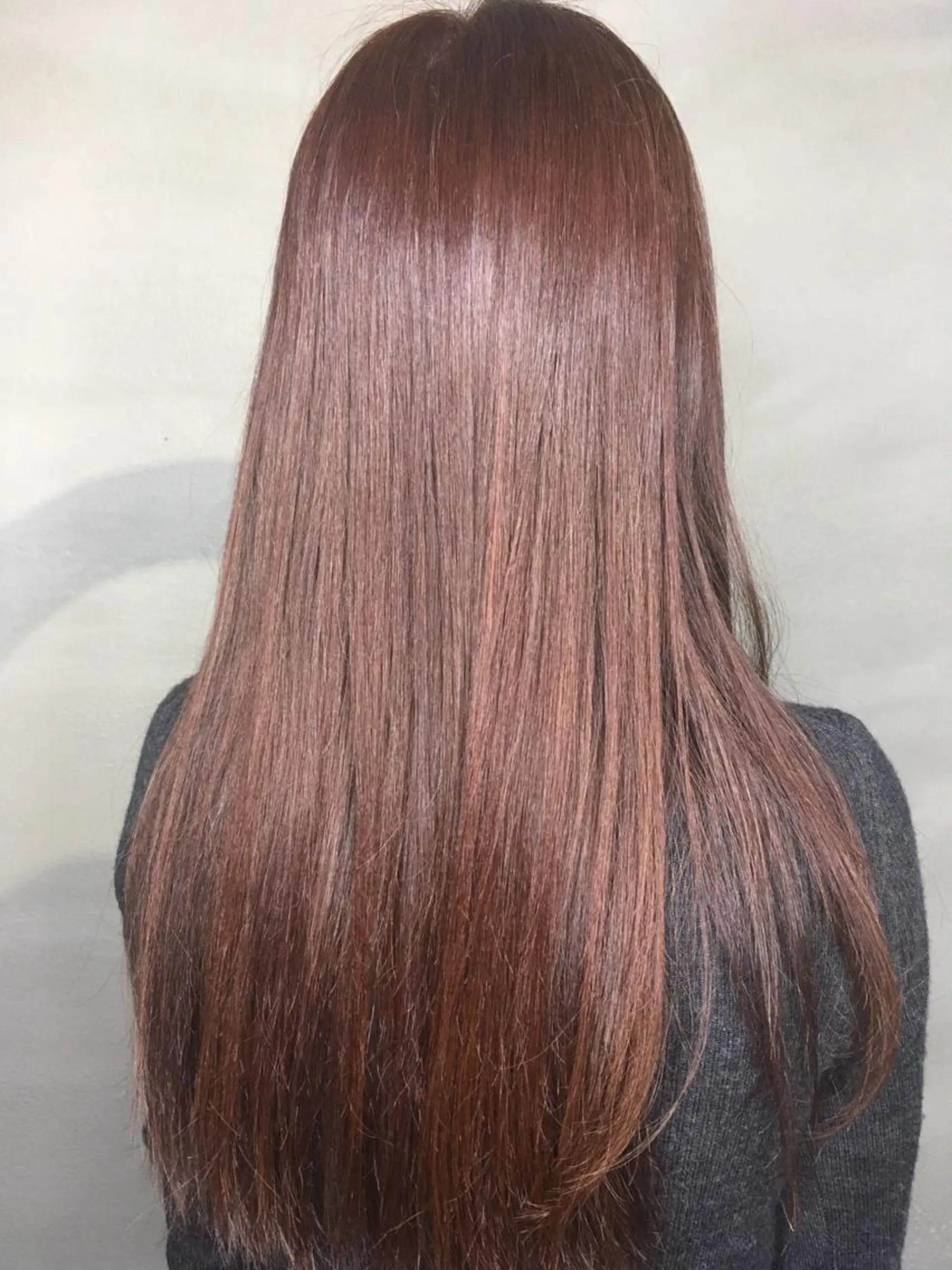 ロング カラー ピンクカラー レッドカラー くまがい みゆ【edge.】のヘアスタイル