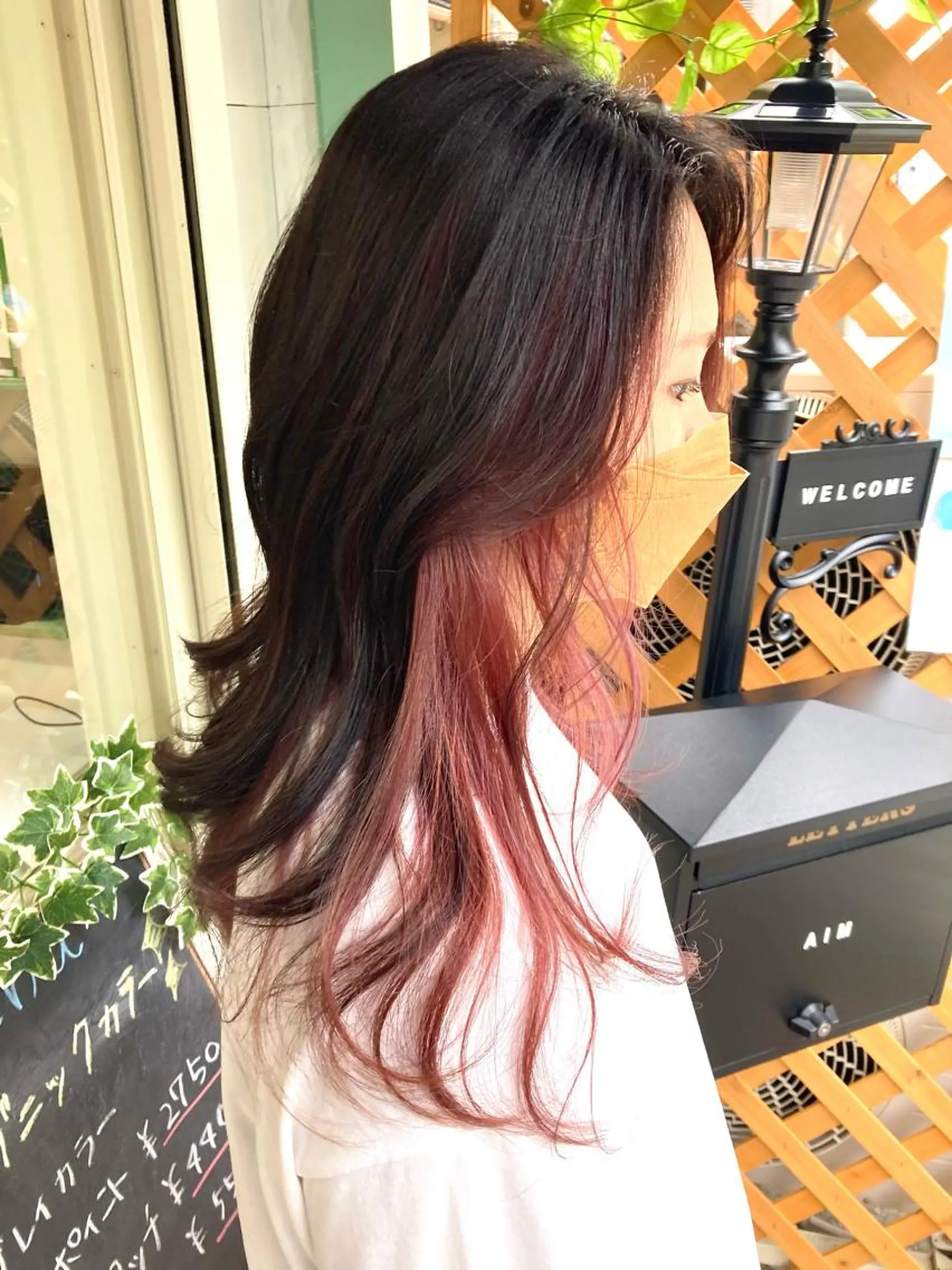 ロング カラー パーマ ヘアアレンジ ベージュカラー インナーカラー ピンクカラー ピンクベージュ 髪質改善✧︎カラー 💎AIM【アイム】のヘアスタイル