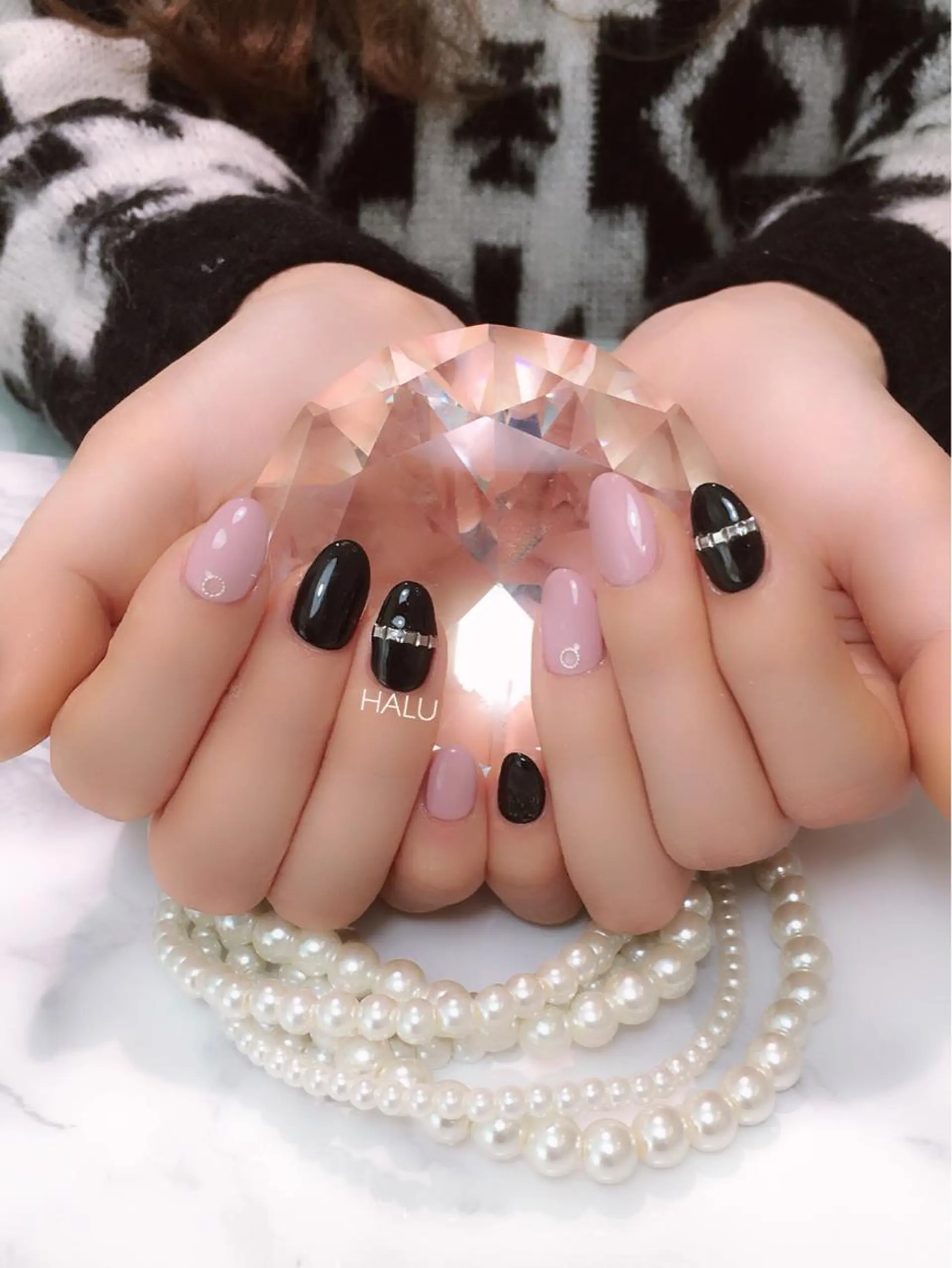 ネイル 持ち込み ピンク HALU ハルのネイルデザイン