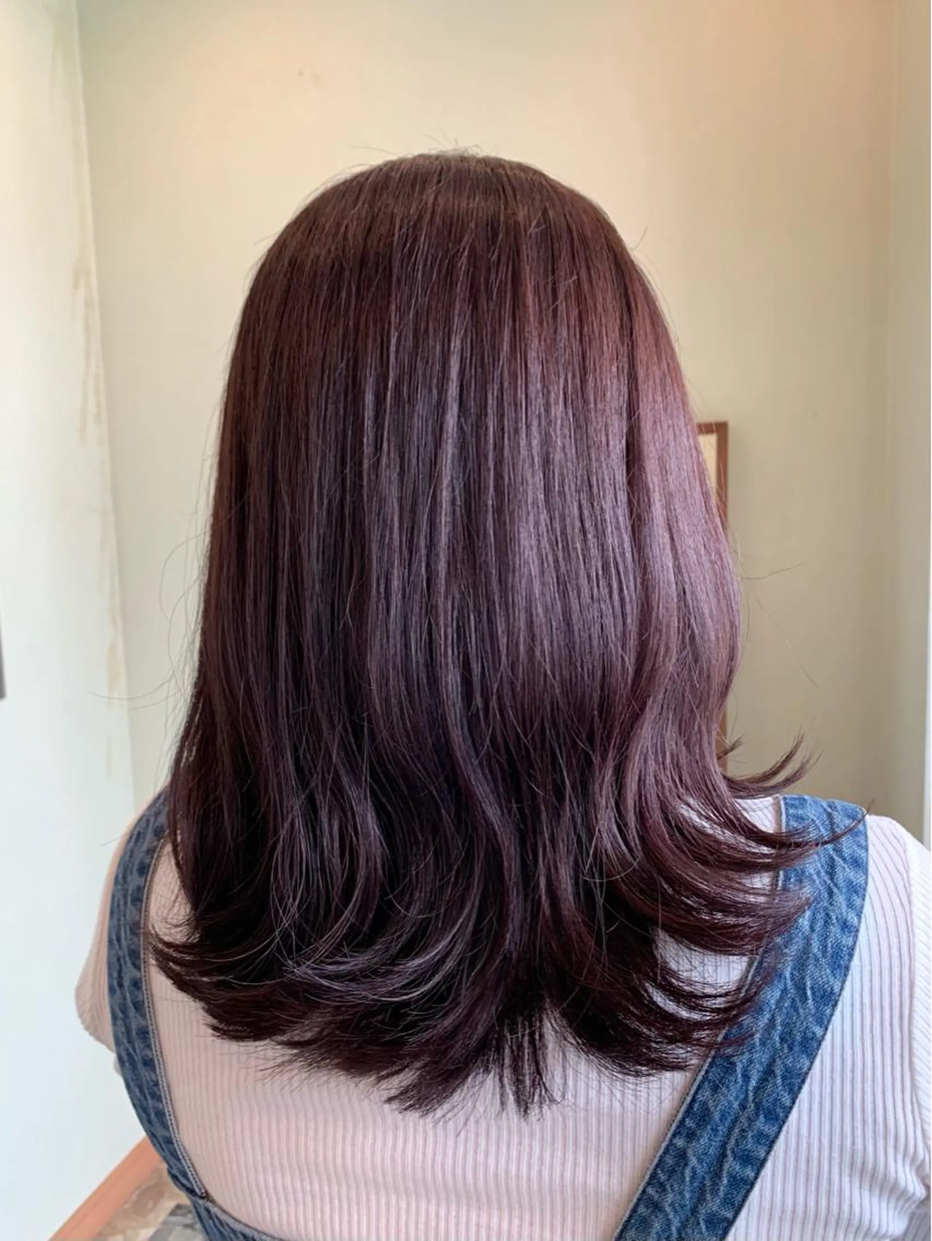 セミロング カラー ラベンダーカラー ピンクカラー ピンクラベンダー yuri🌼 NUMBER 天王寺のヘアスタイル