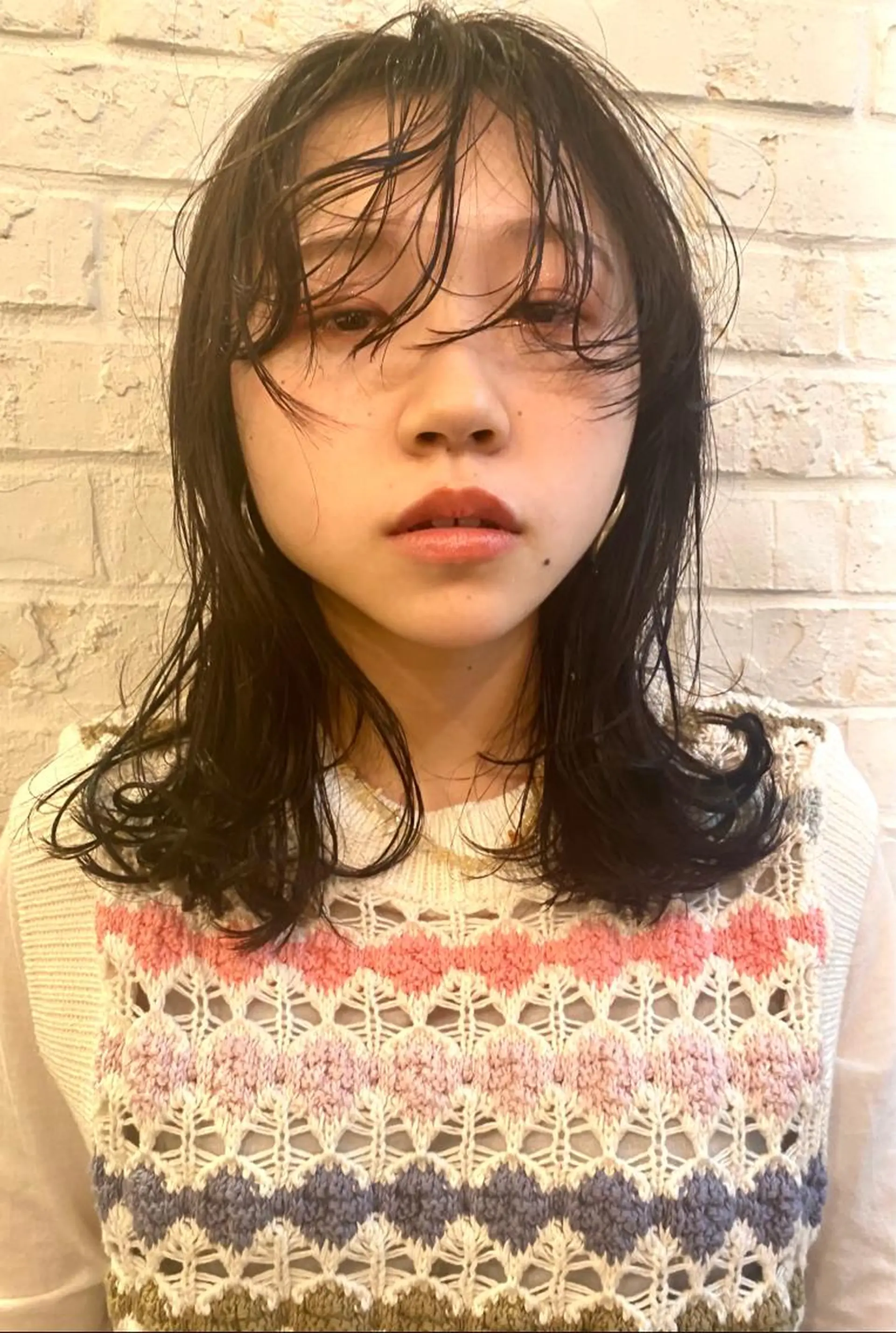 ミディアム パーマ ミディアムパーマ アッシュ sakamoto sayaのヘアスタイル
