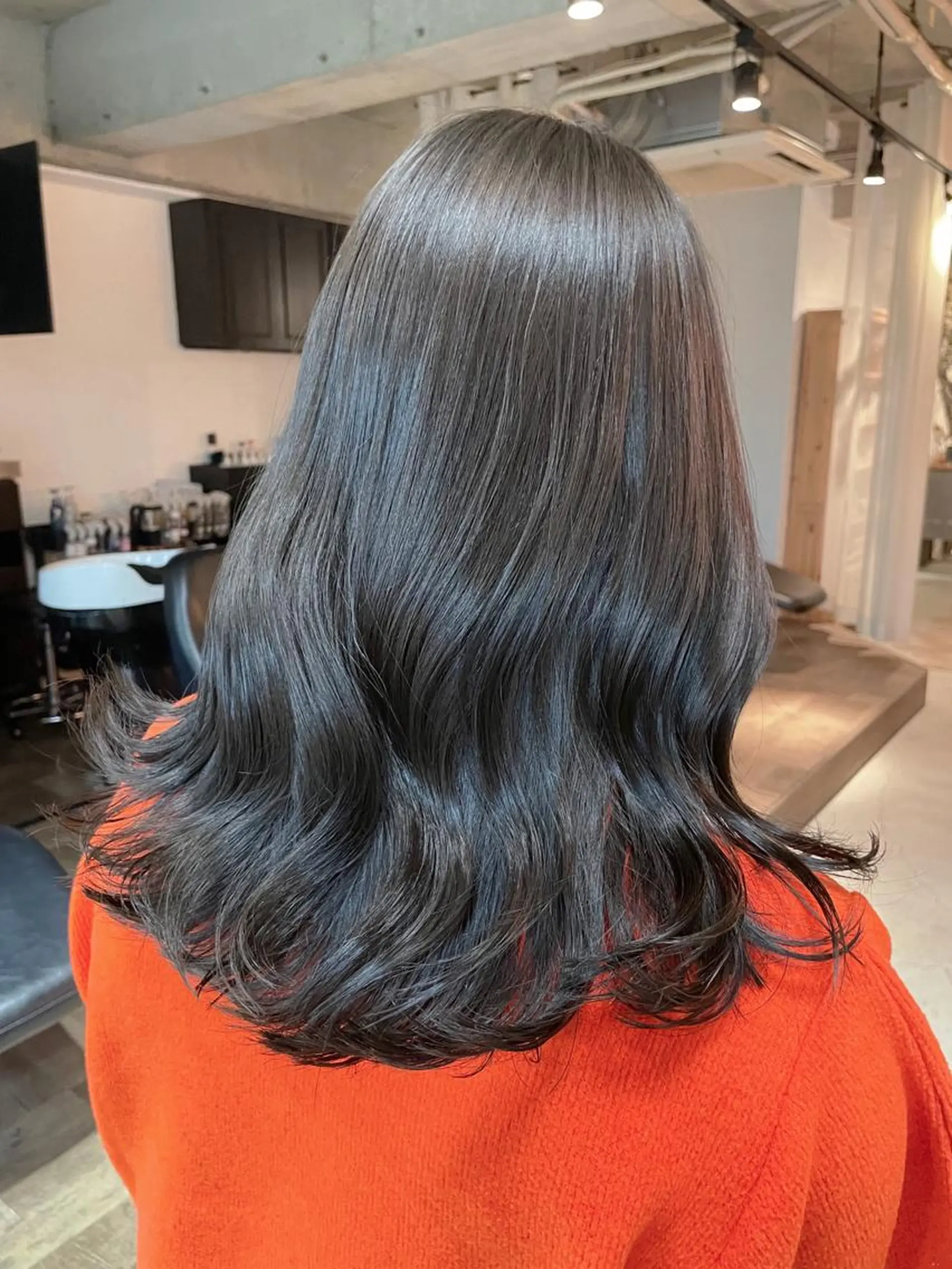 ミディアム カラー unico.所属・韓国ヘア/暖色カラー 新美多英のヘアスタイル