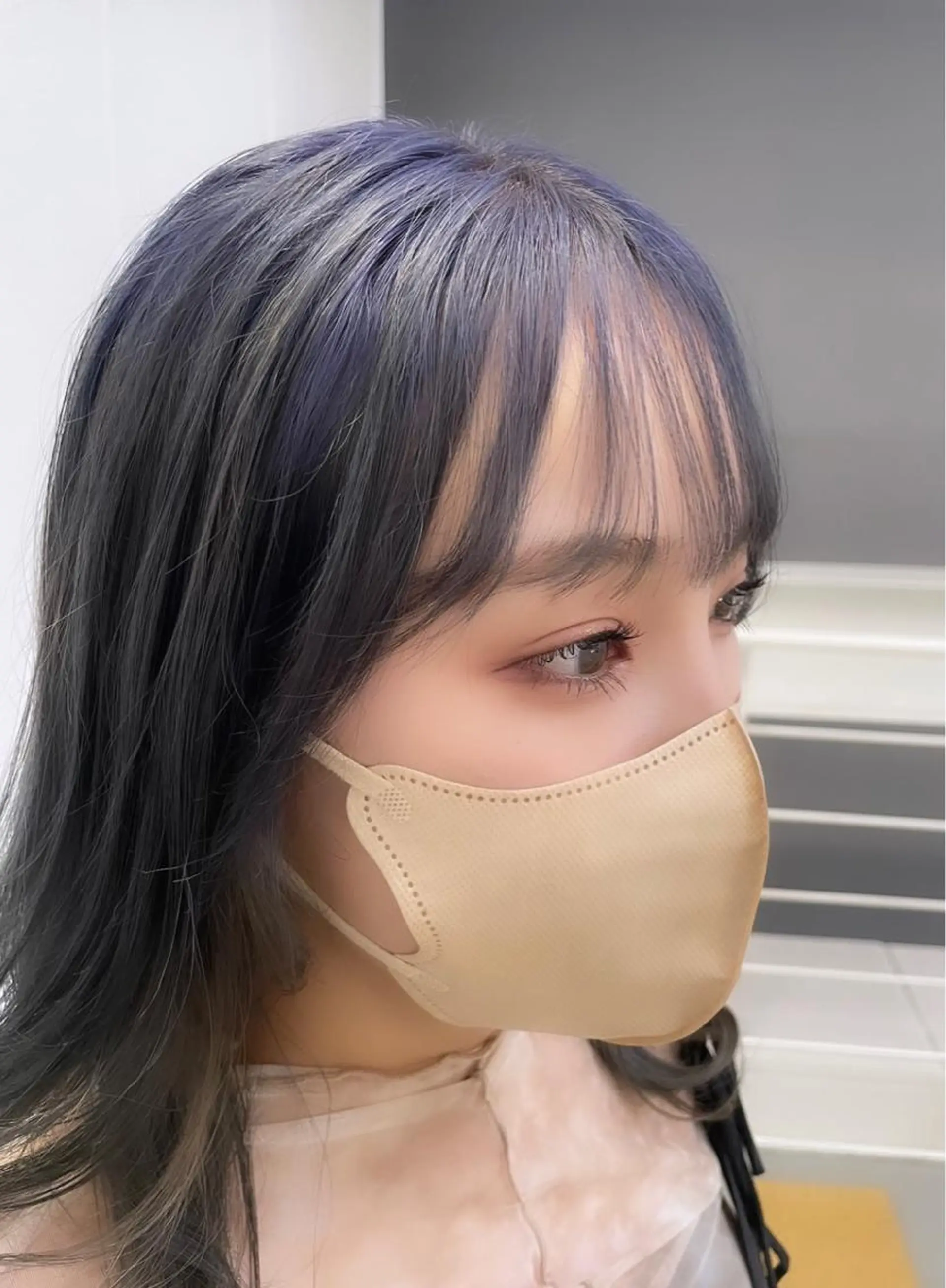 セミロング セミロングパーマ ボブ デート ハイライト 髪質改善 【20代ダメージ毛に 髪質改善】のヘアスタイル