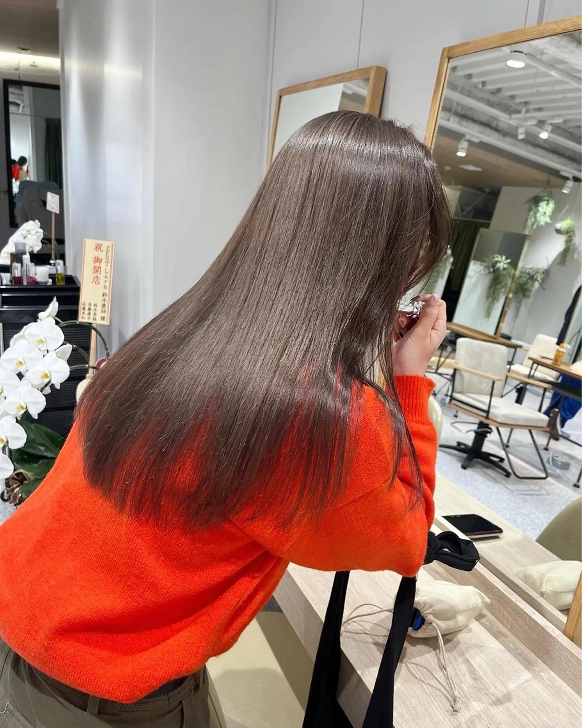 ロング カラー 透明感カラー グレージュ ヘアセット🎀パーマ Tsubasaのヘアスタイル