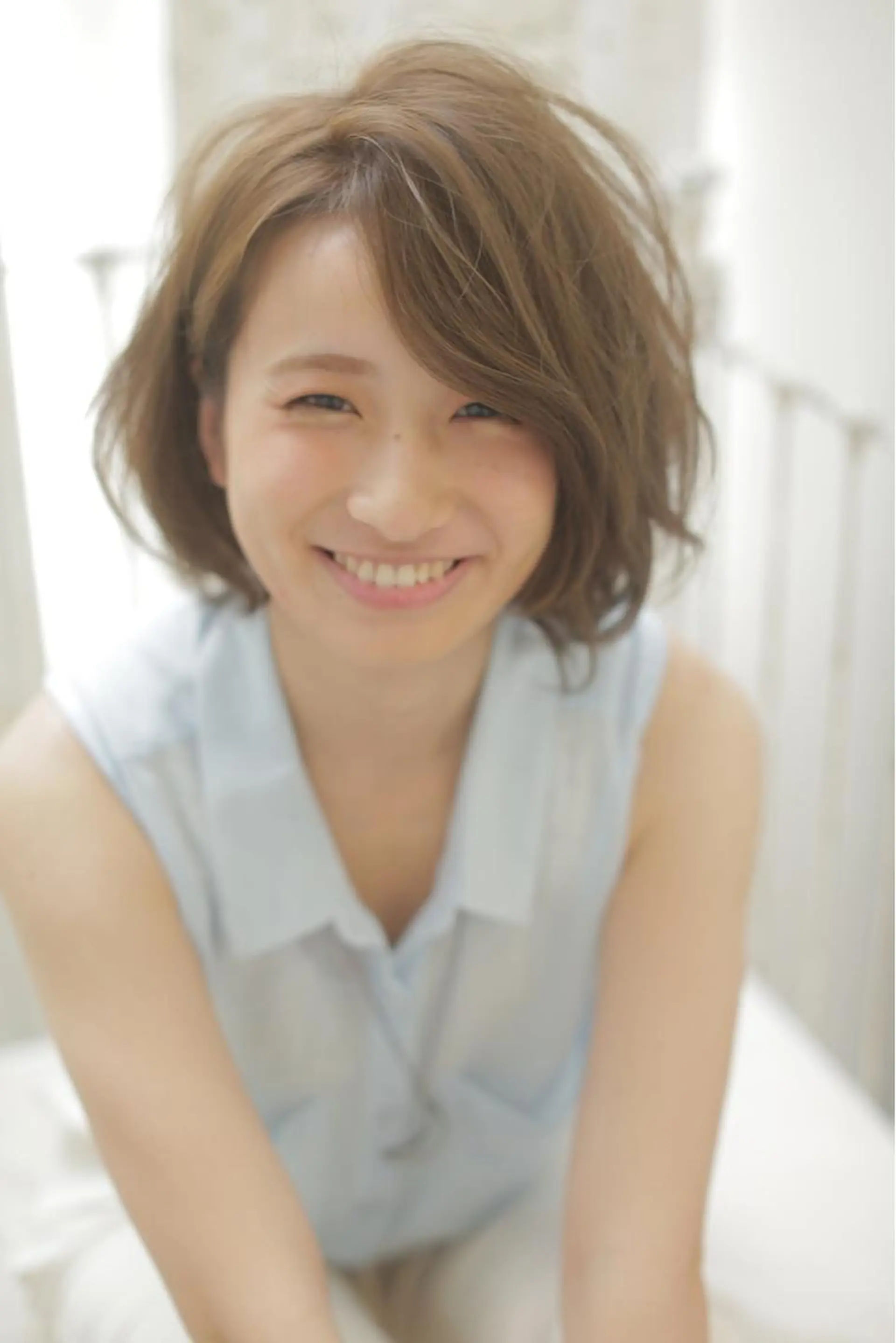 ショート カラー パーマ 髪質改善 カラー専門店のヘアスタイル