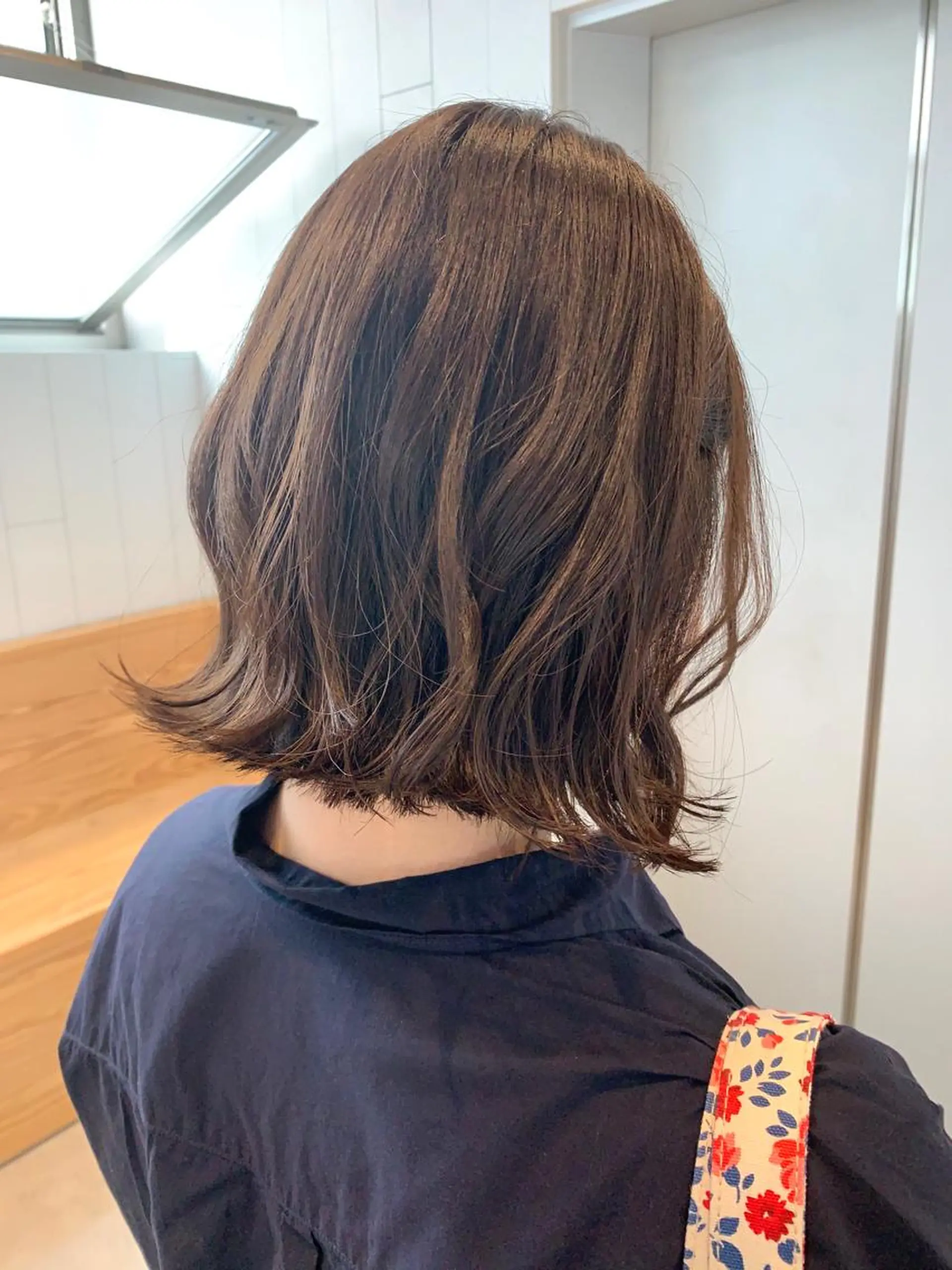ミディアム 切りっぱなしボブ ボブ yui .のヘアスタイル