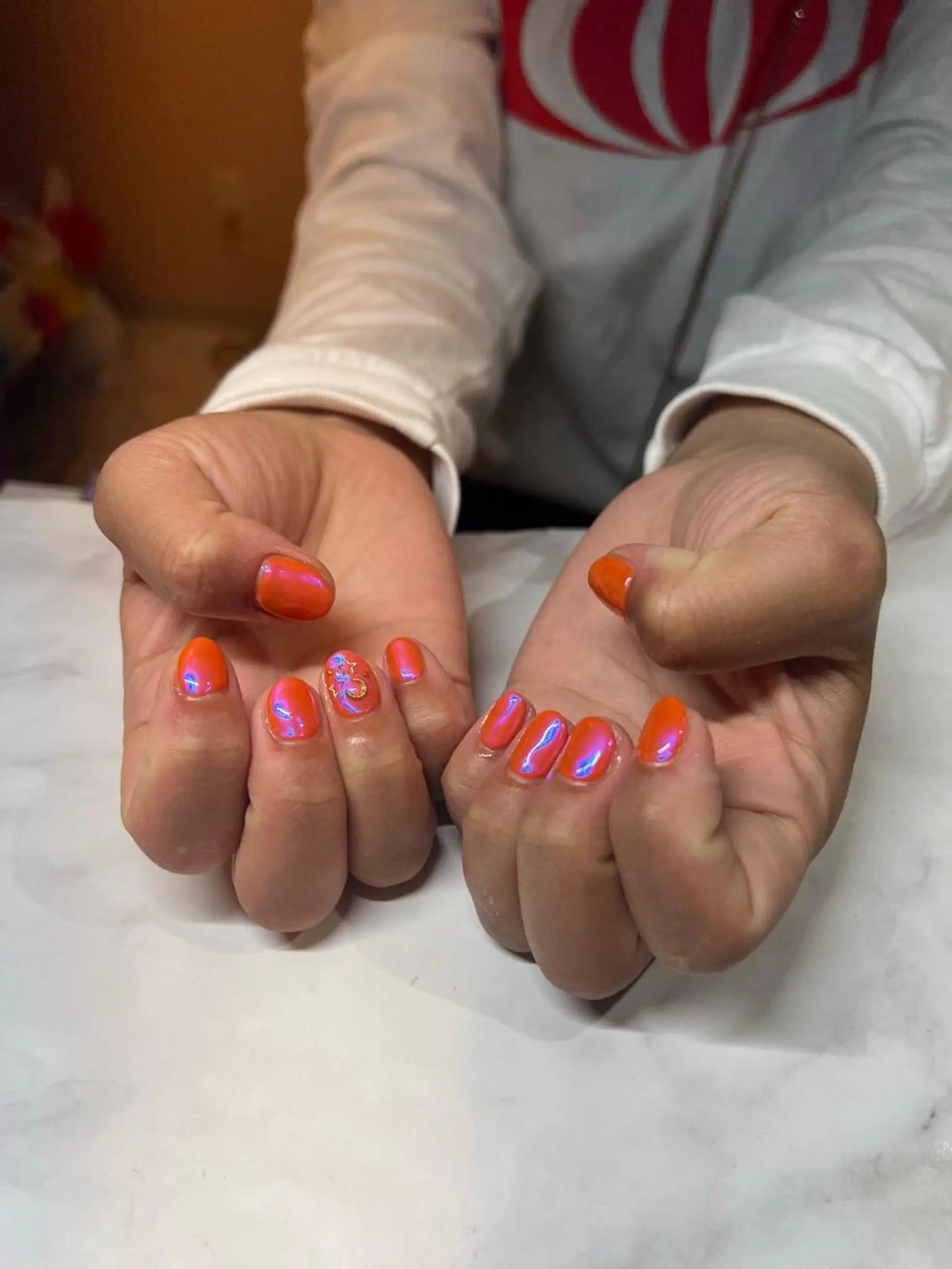 ネイル オレンジ ディアマンテ𓏸𓈒 フェイシャル/ネイルのエステ・リラクイメージ