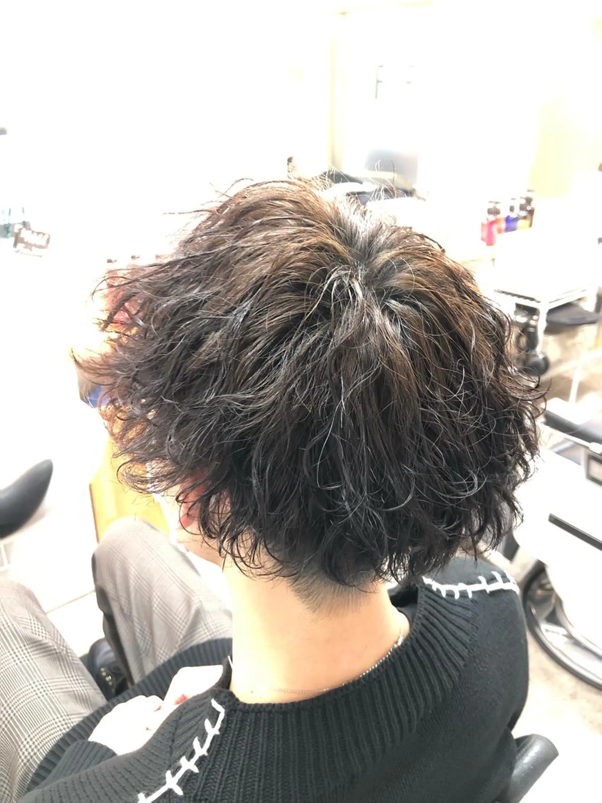 ショート パーマ メンズ メンズパーマ 波巻きパーマ rilune matsuoのヘアスタイル