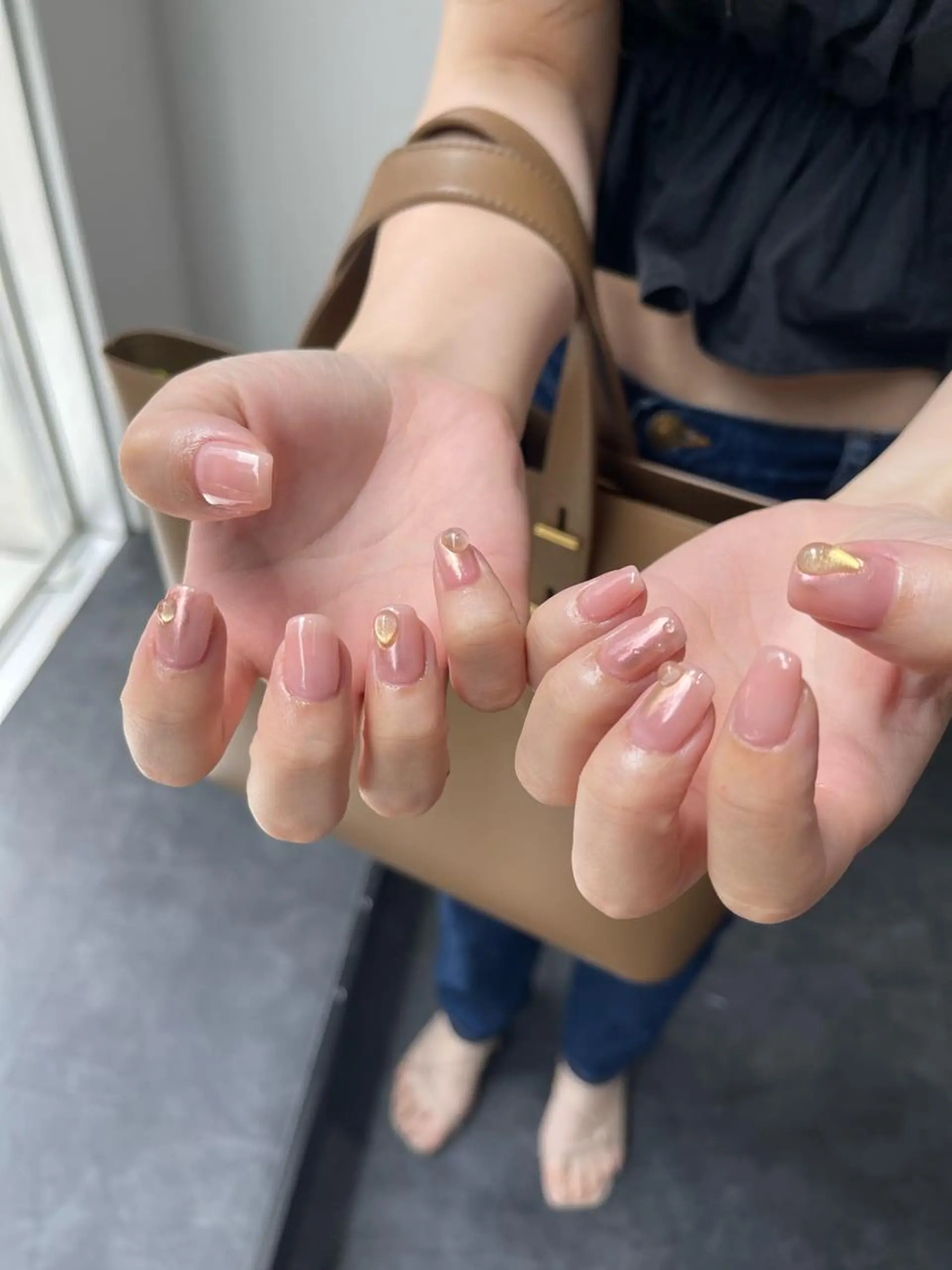 ネイル フレンチネイル マグネットネイル ニュアンスネイル ワンカラーネイル ハンドネイル GRANDE大須 Cecil💜のネイルデザイン