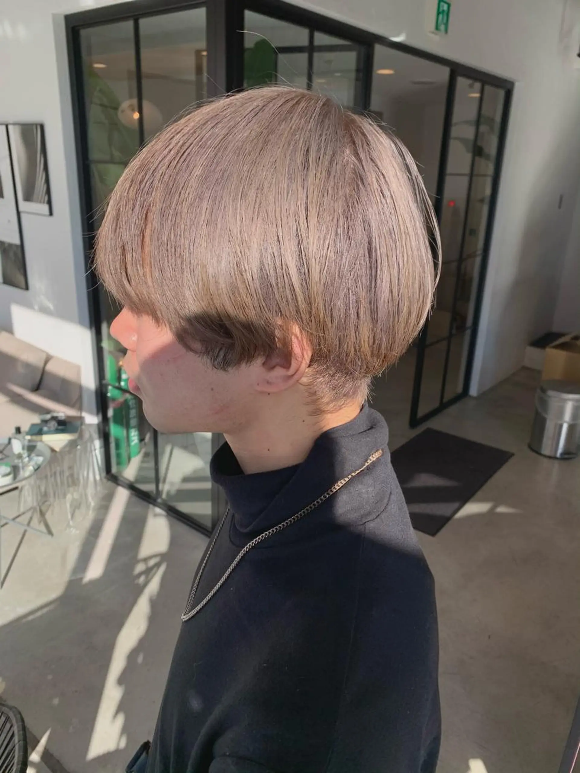 ショート カラー メンズ ピンクベージュ/新潟 万代/高橋桃葉🍑のヘアスタイル