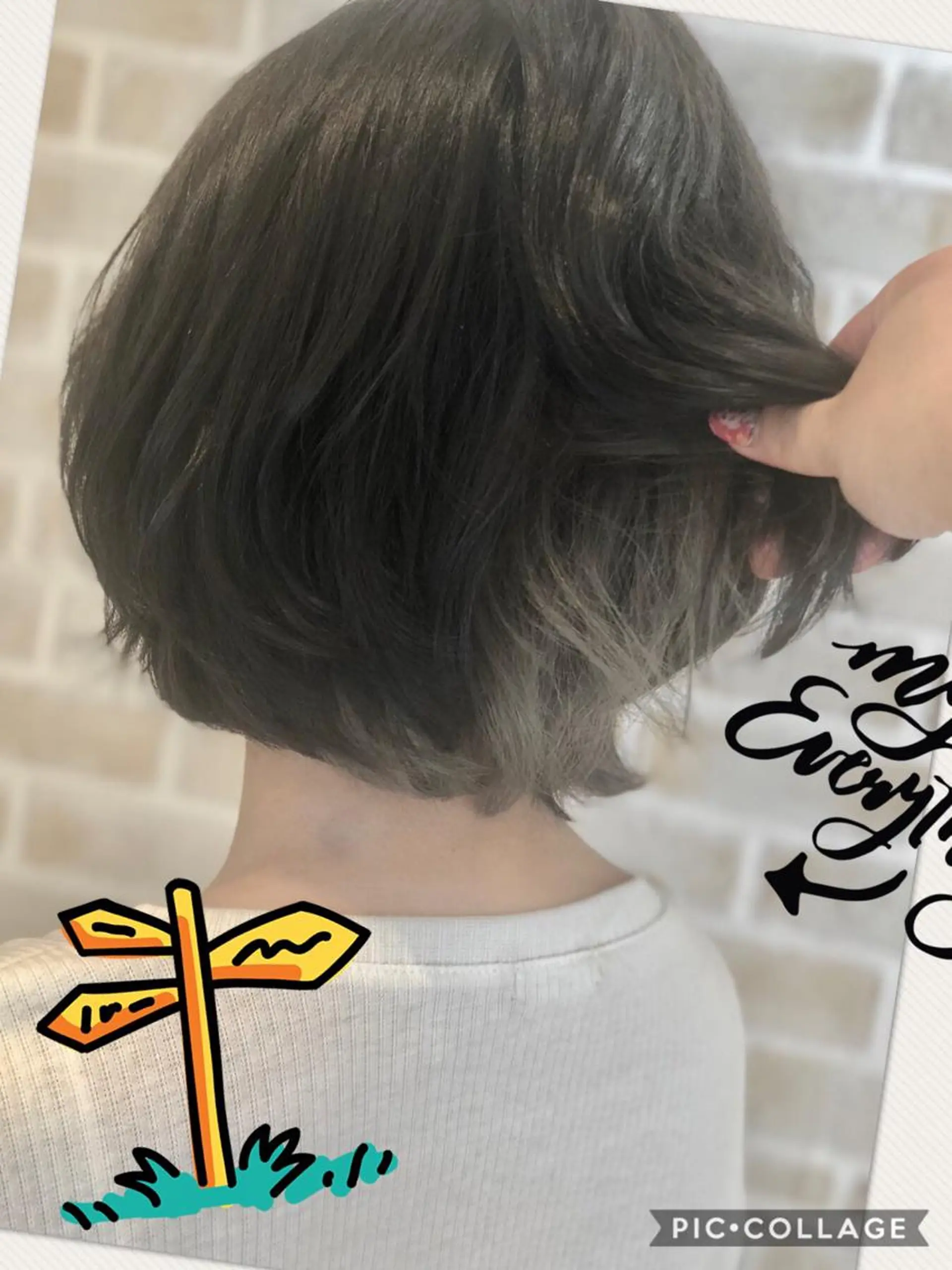 ショート カラー ブリーチ イルミナカラー ショートヘア ヘアカラー トリートメント ヘアセット 永島 桜のヘアスタイル