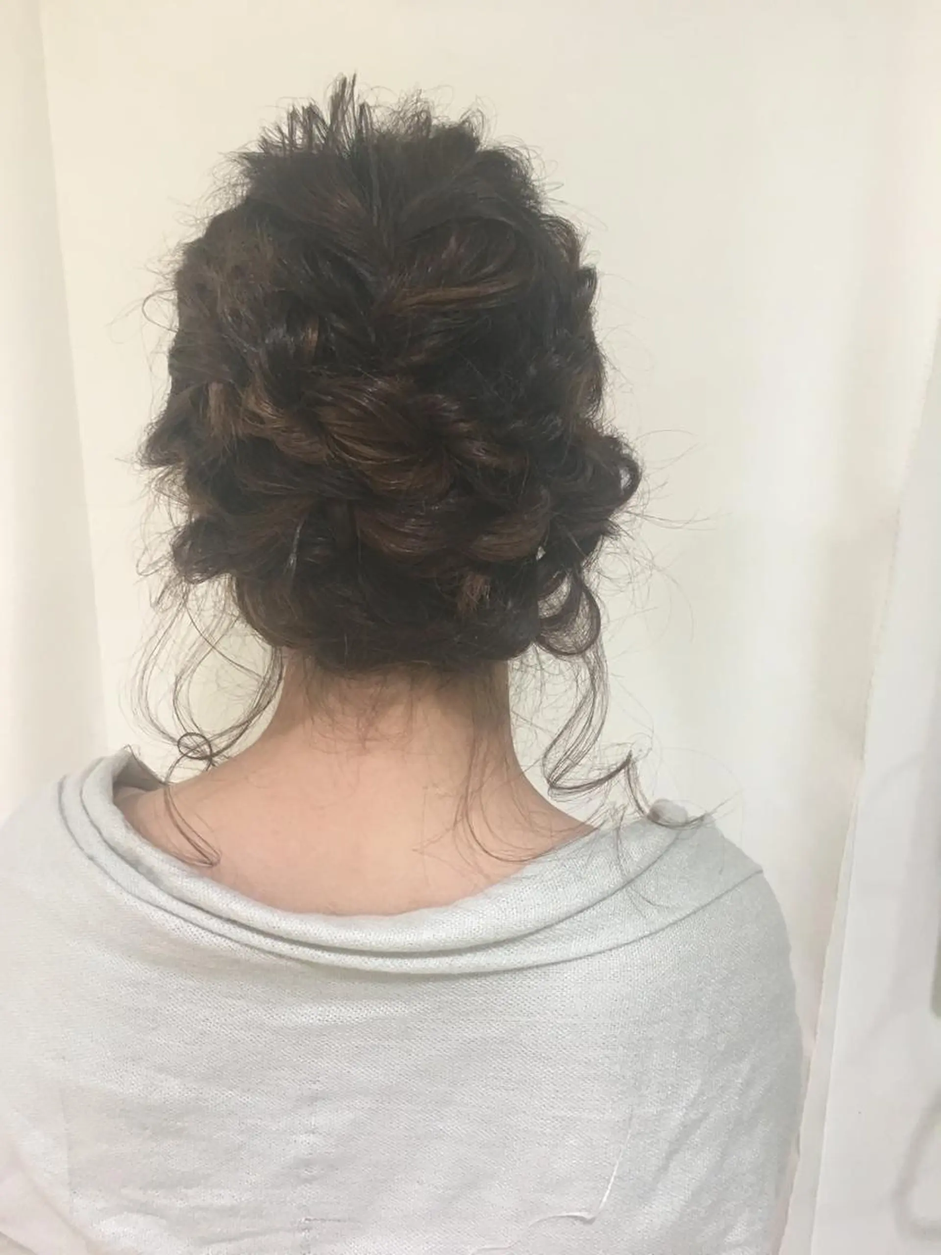 セミロング カラー ヘアアレンジ きむえり/髪質改善 /うねり広がり改善のヘアスタイル