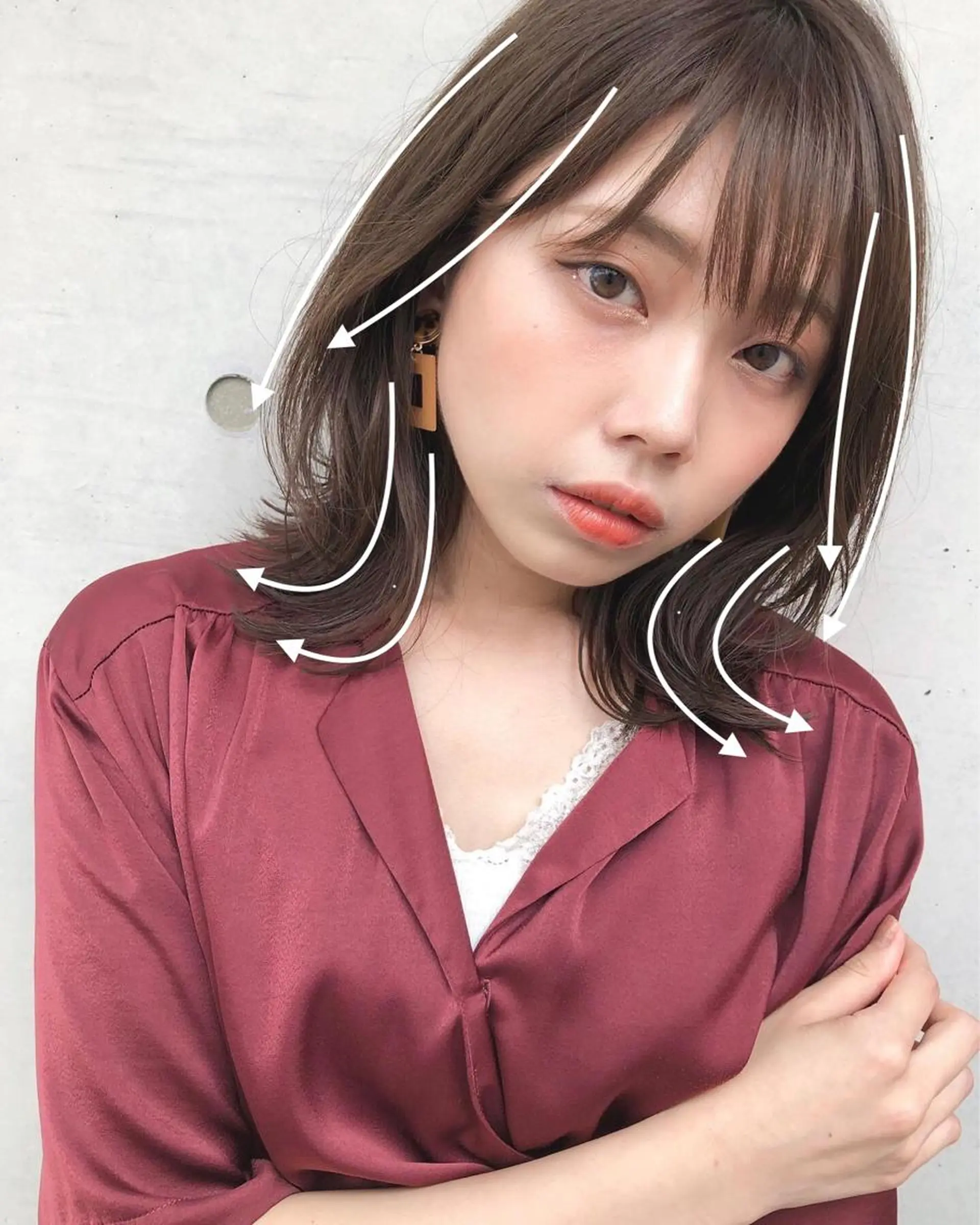 ミディアム カラー くびれヘア 韓国風ヘア 似合わせレイヤー 🇰🇷荒木洋文のヘアスタイル