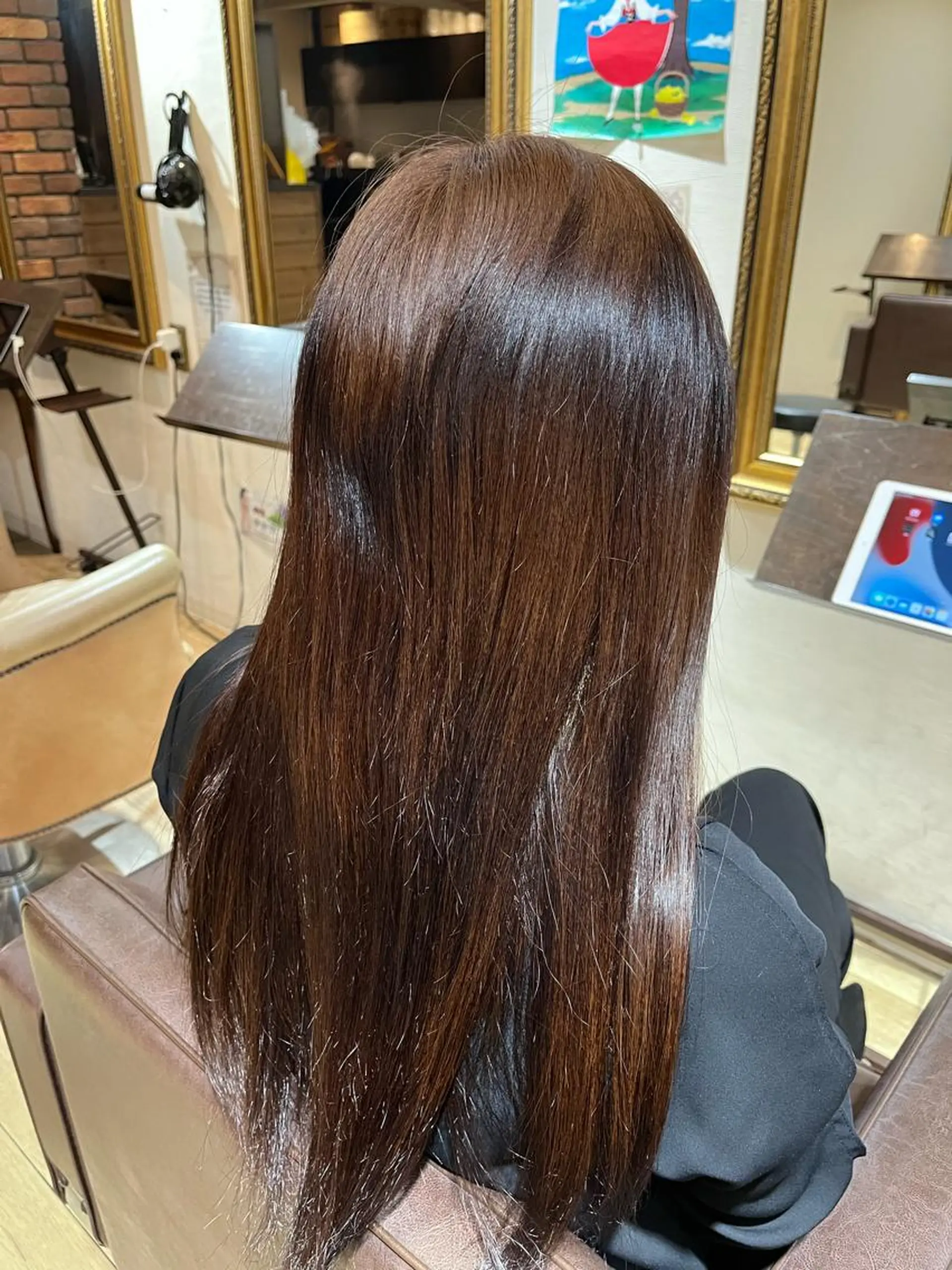 ロング カラー ブリーチ ブリーチなしカラー 縮毛矯正 ヘアカラー 中園康 /カラー/ブリーチのヘアスタイル