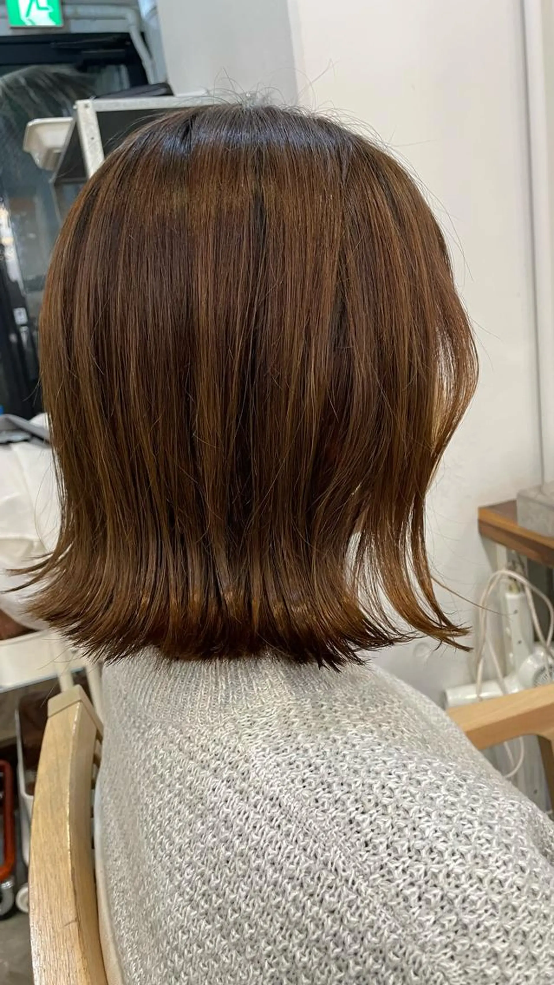 ミディアム 切りっぱなしボブ ボブ 外ハネヘア 【髪質改善・美髪 矯正】🌟だいち🌟のヘアスタイル