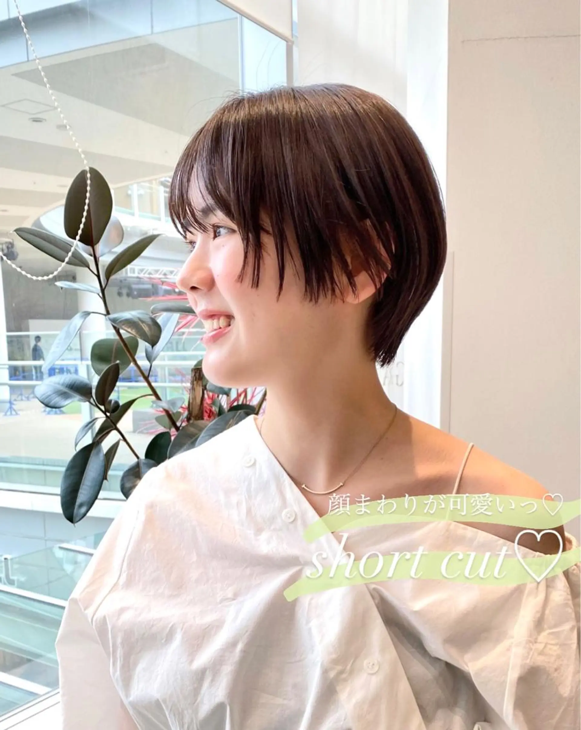 ショート カラー 顔周りカット 似合わせカット ショートヘア ktwo/難波 /似合わせ/木浦のヘアスタイル